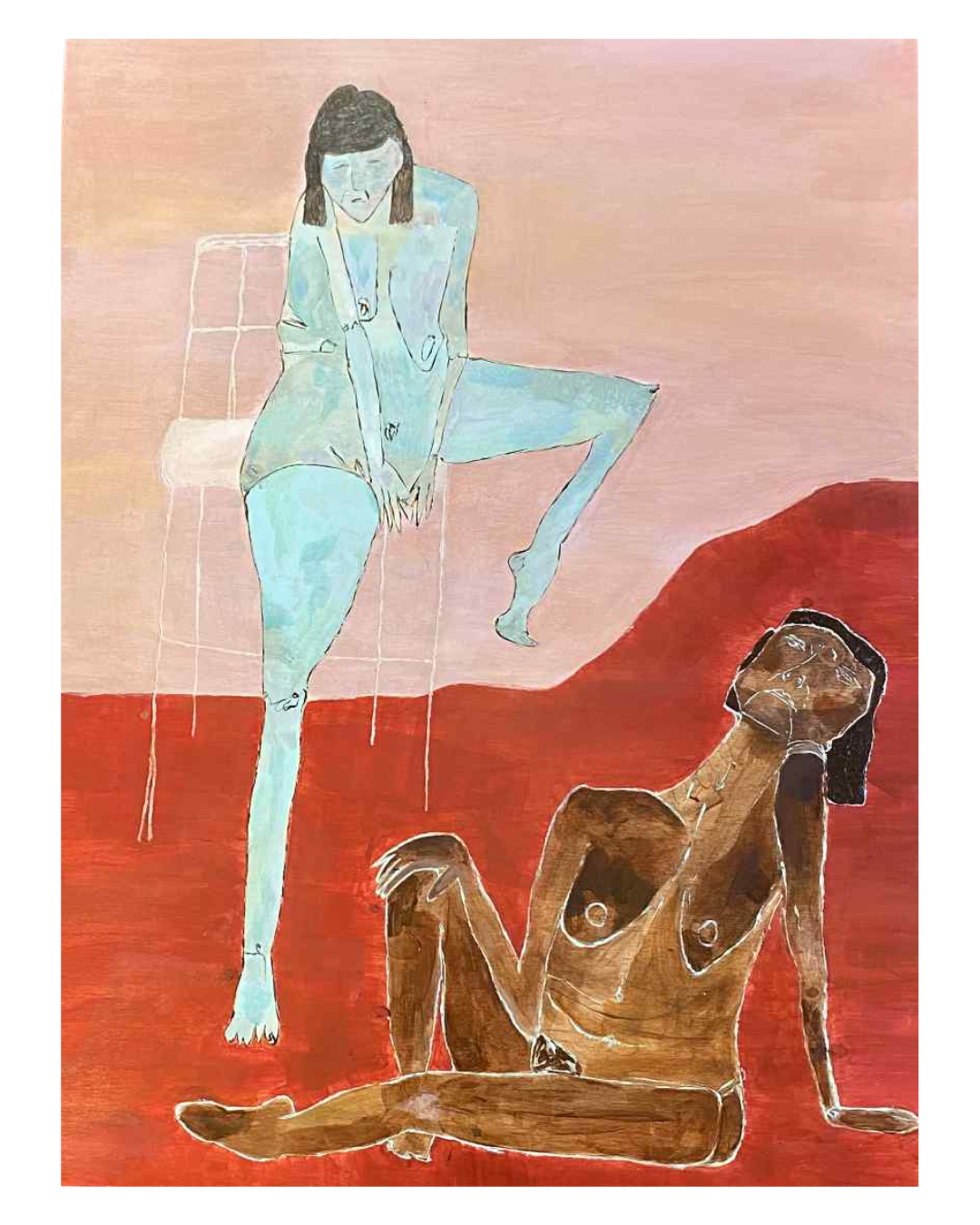 It's sad, Acrylic on plywood, 120x90 $500 