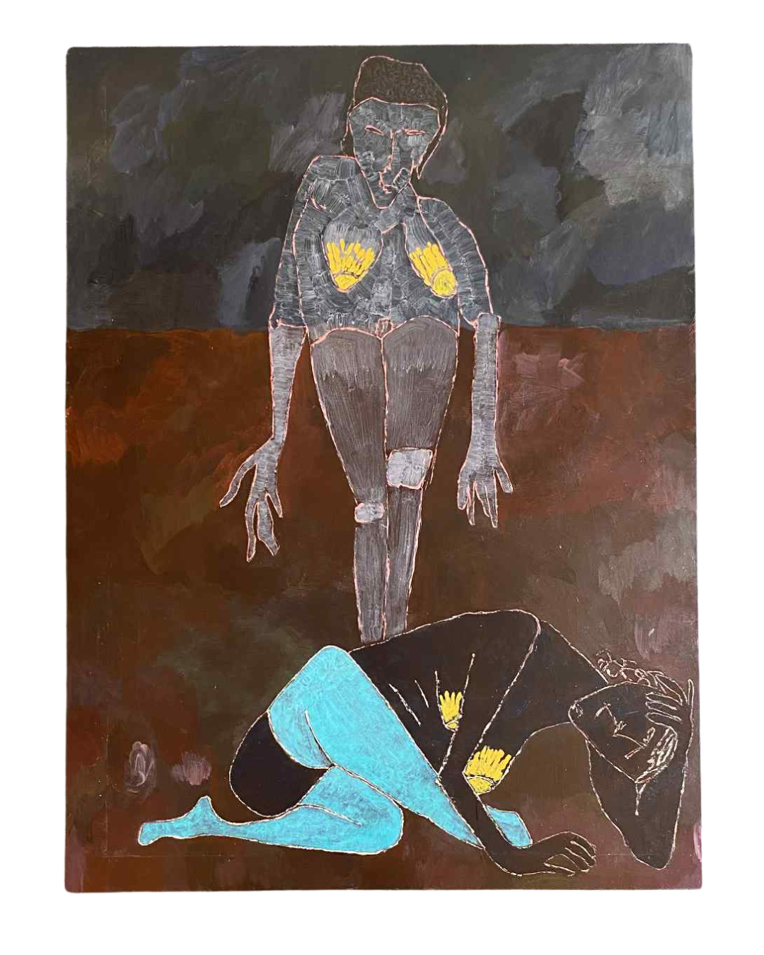 I can feel leaving,Acrylic on plywood,120x90,SOLD