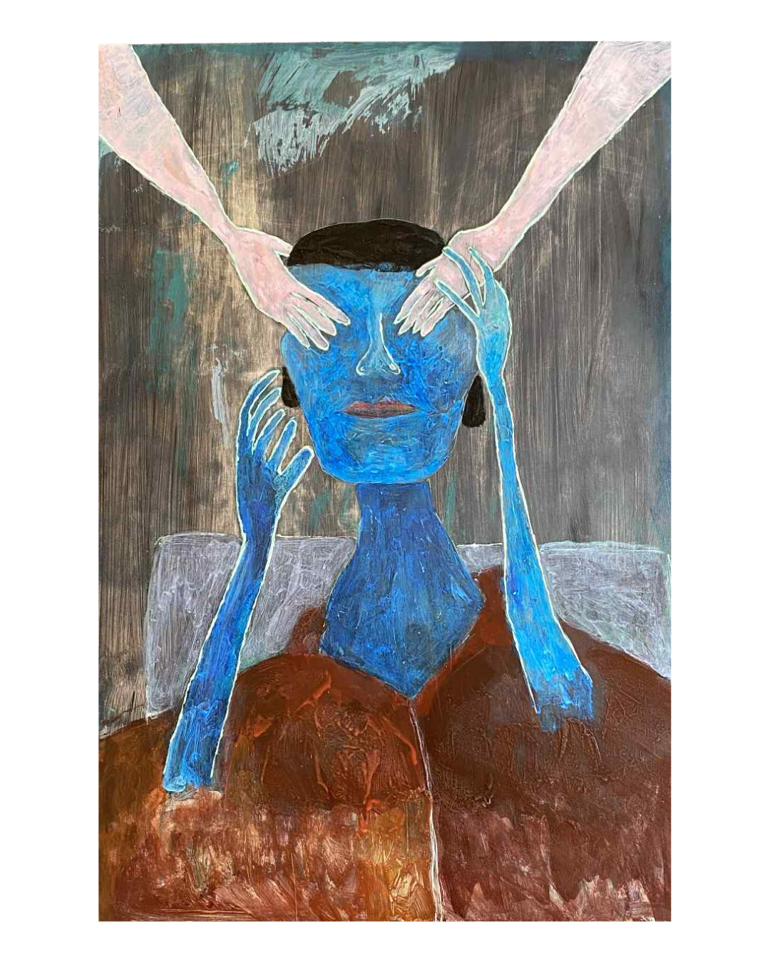 I can’t see, I can see,Acrylic on plywood,90x60,SOLD
