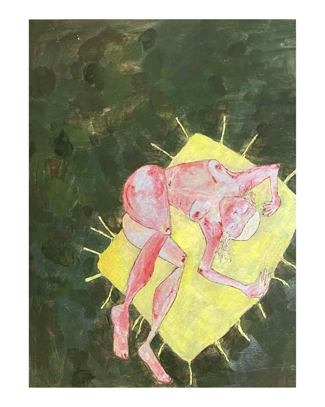 Birthdays are for crying,Acrylic on plywood,120x90,$500 