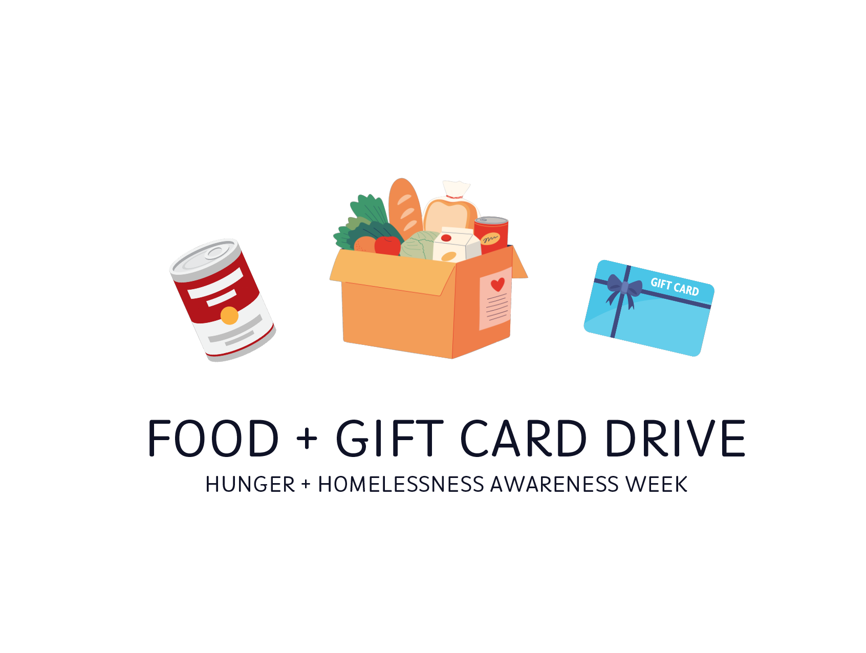 Hunger and Homelessness Awareness Week – Food and Gift Card Drive