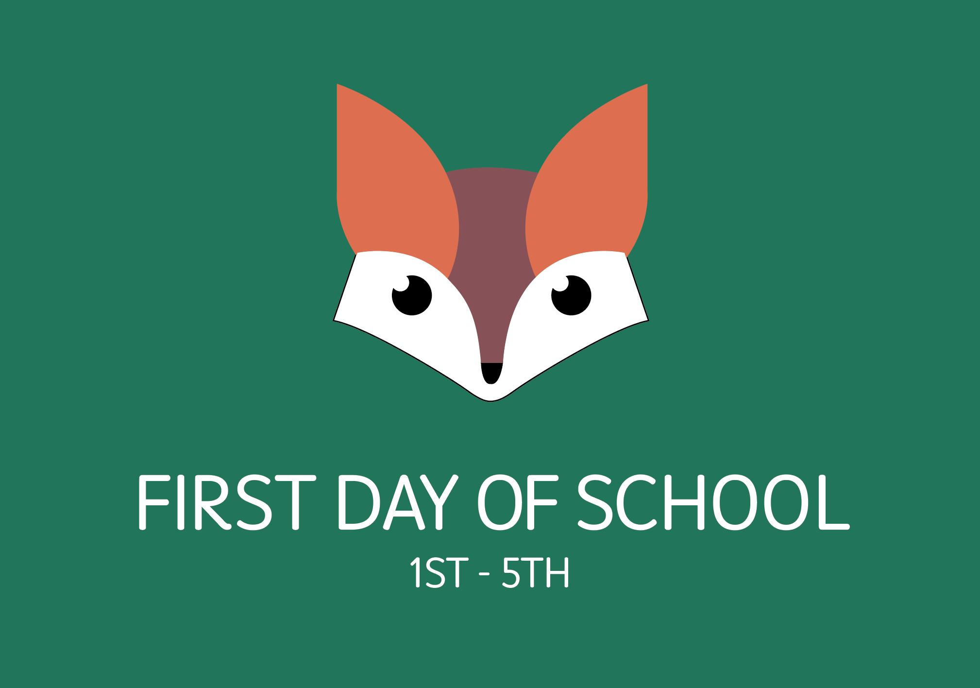 First Day of School 1-5 