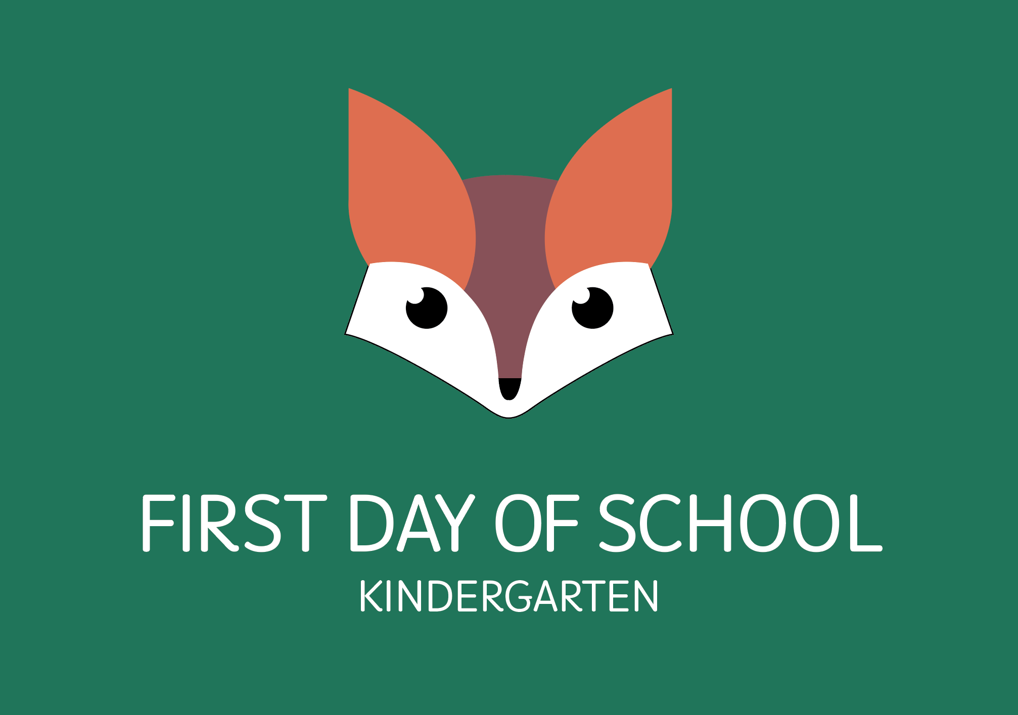 First Day of School - Kindergarten 