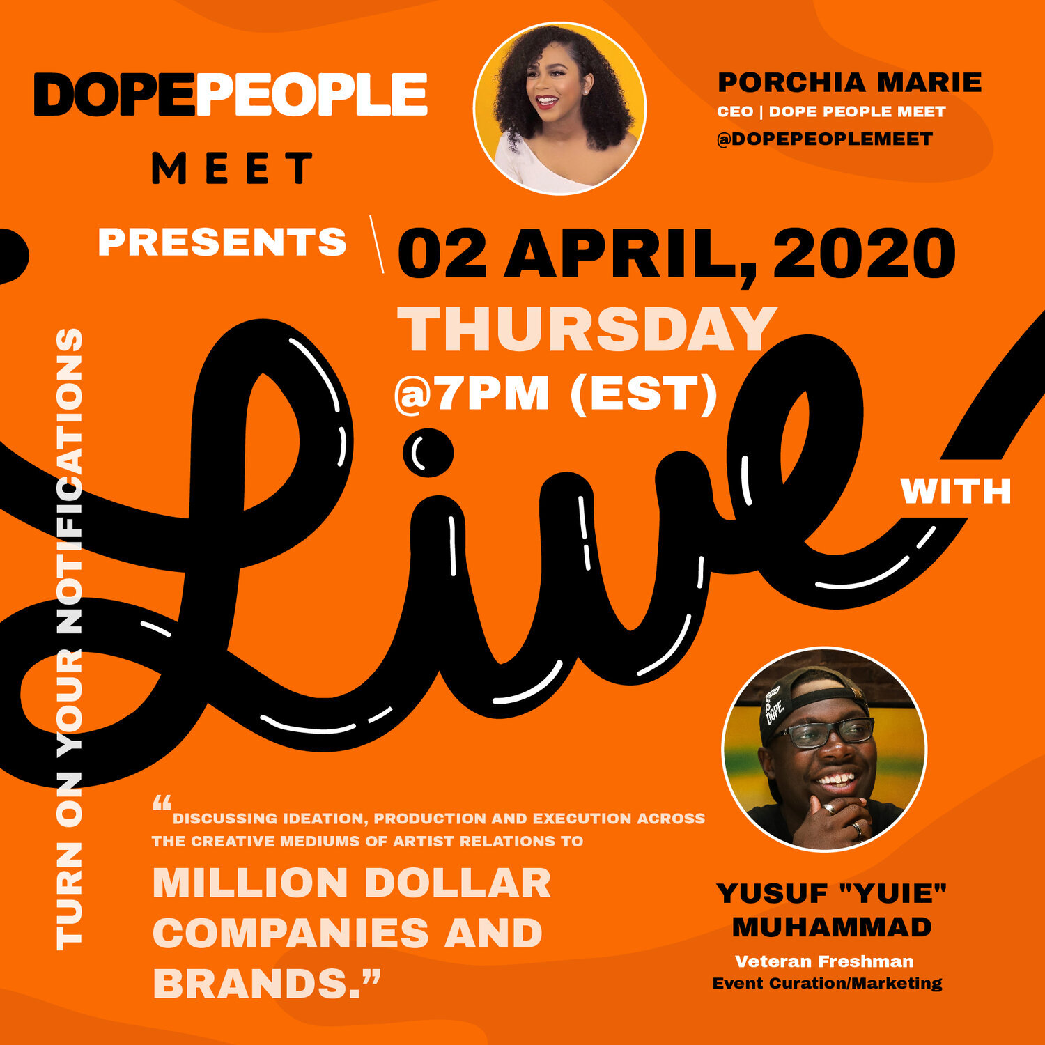 Dope People Meet® LIVE w: Yusuf Yuie