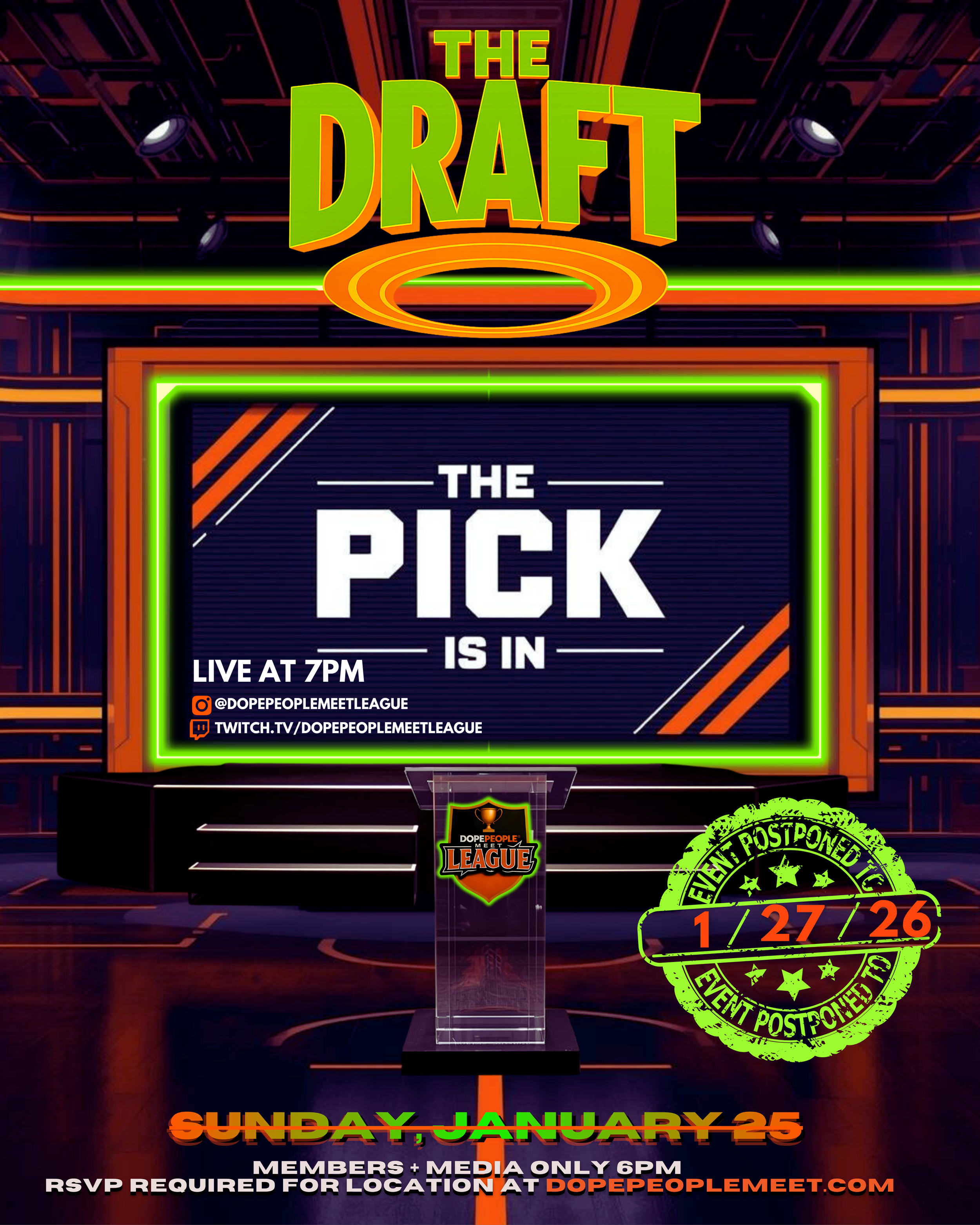 DPM® League Basketball Season LIVE Draft Day