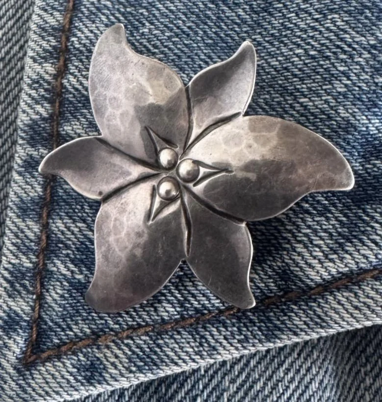 Sterling Silver "Trillium" Zonta Pin