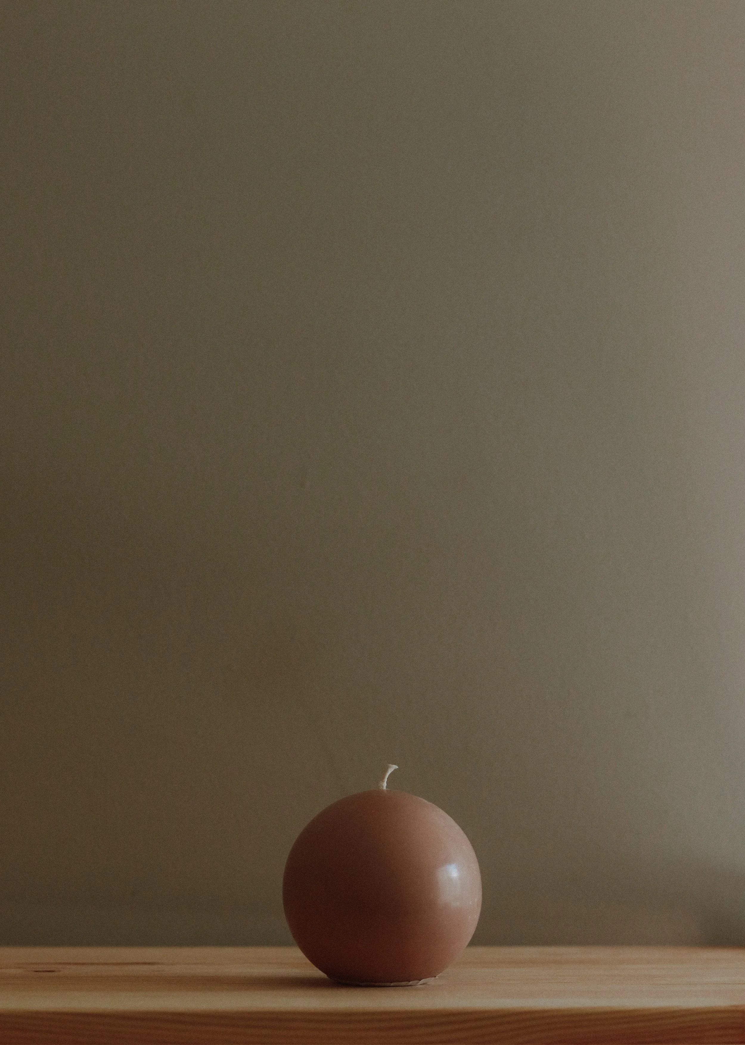 Unscented Eco Ball Candle Latte - 7cm