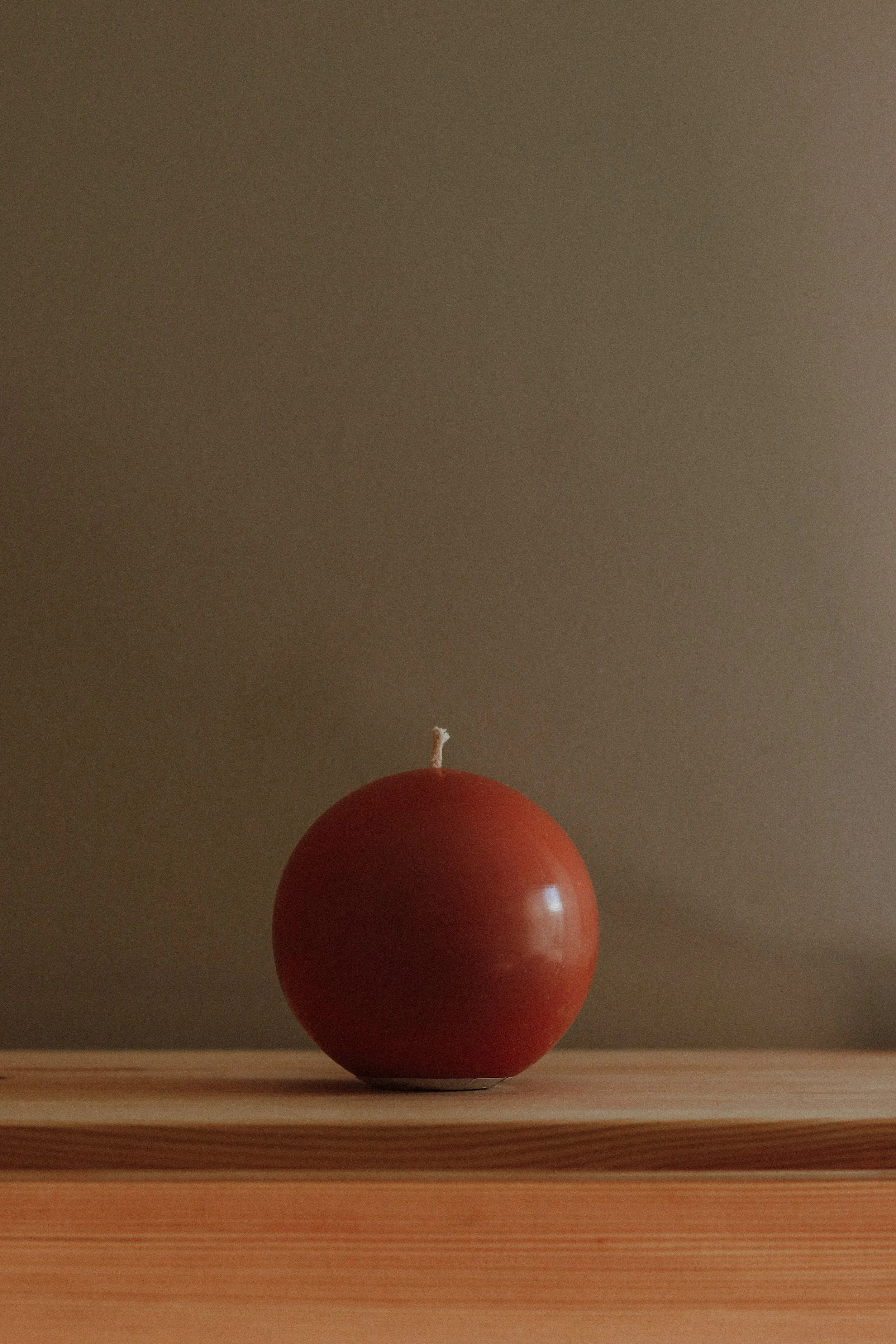 Unscented Eco Ball Candle Terracotta - 10cm