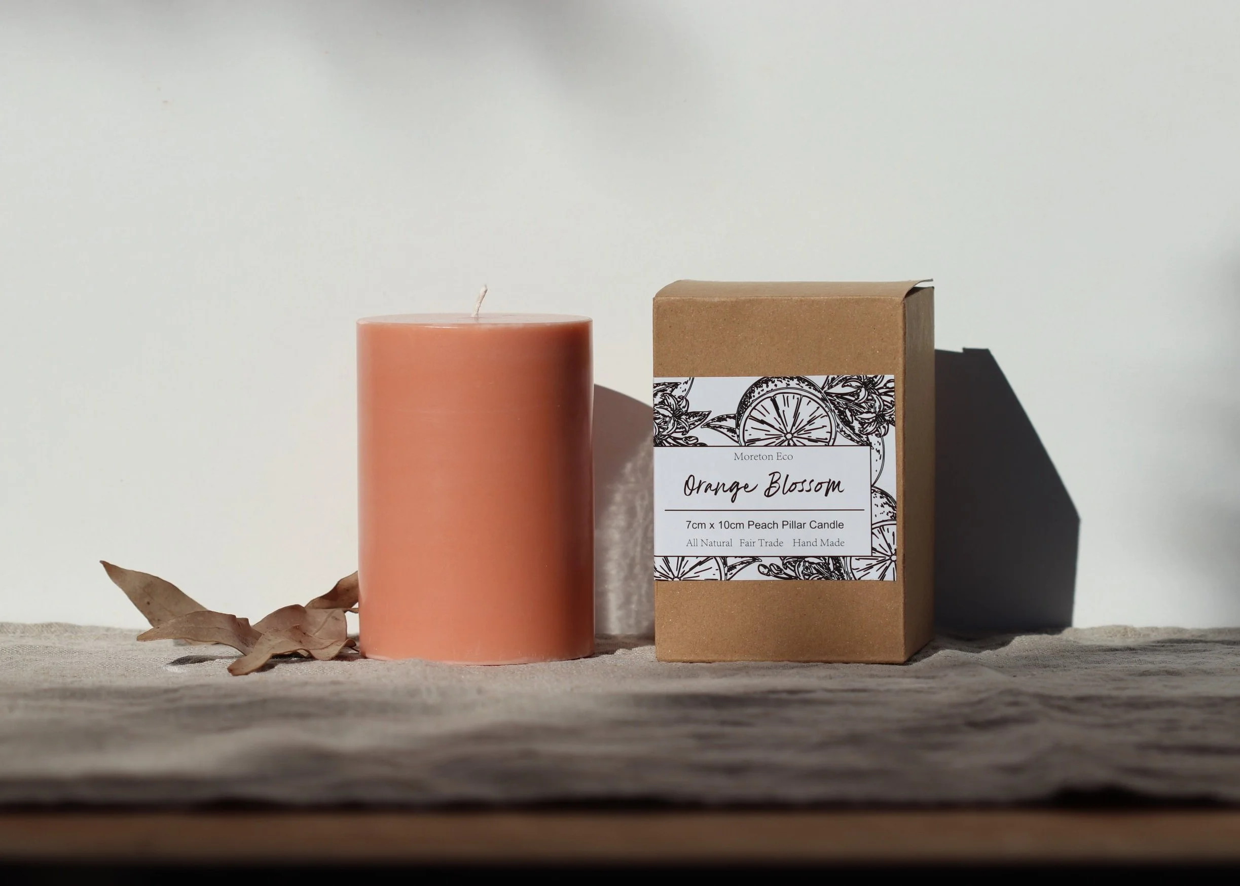 Orange Blossom Eco Pillar Candle