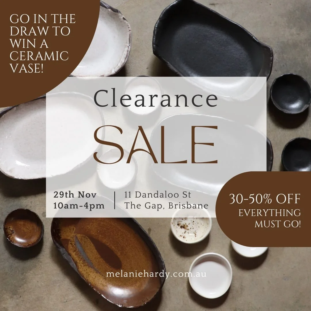 This November 29th I&rsquo;m having a huge clearance sale to make way for some big changes to the studio next year.

Everything must go! 30-50% off! One day only.

This is the perfect time to snap up some bargains for Christmas gifts, one-offs, secon