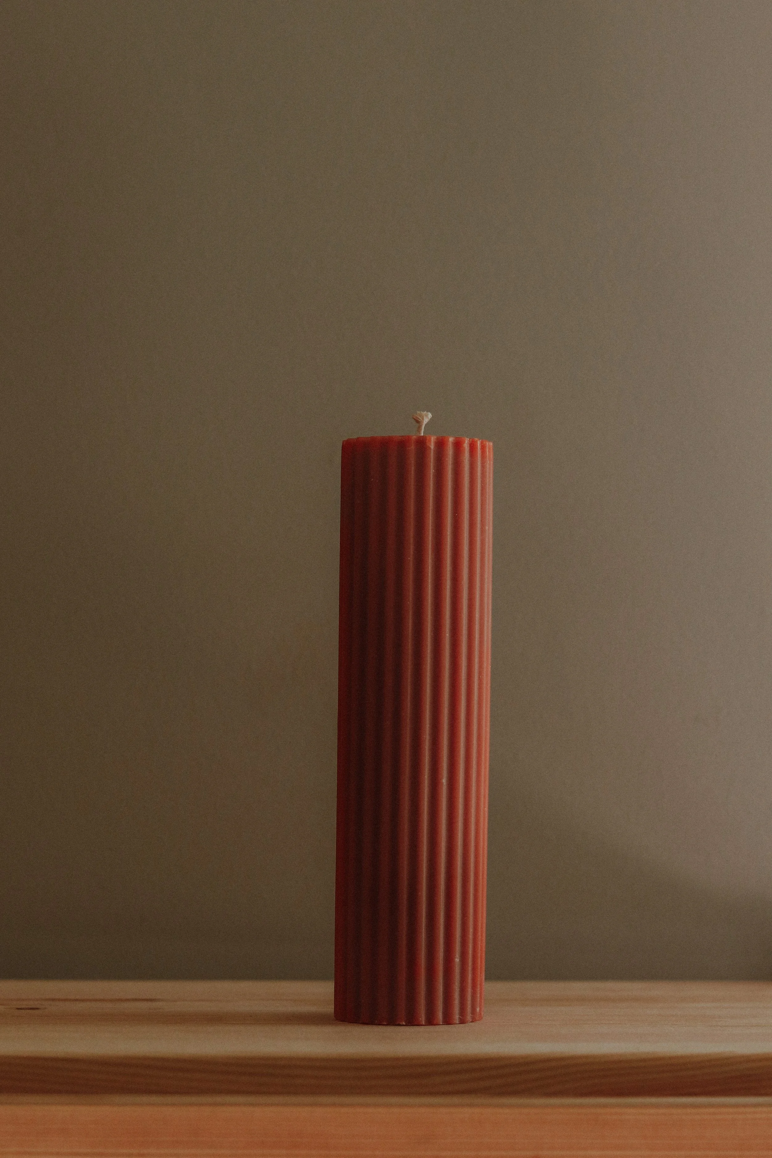 Unscented Eco Fluted Pillar Candle 5x20 DISCONTINUED