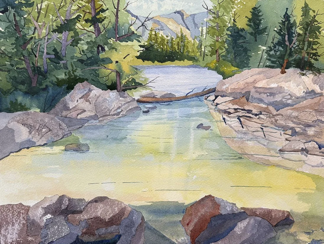 The Lake at the Top    21x20  $1,200.00