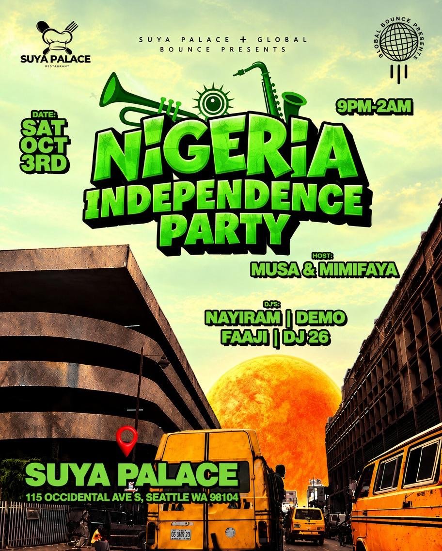 Nigeria Independence Day Party Seattle Poster