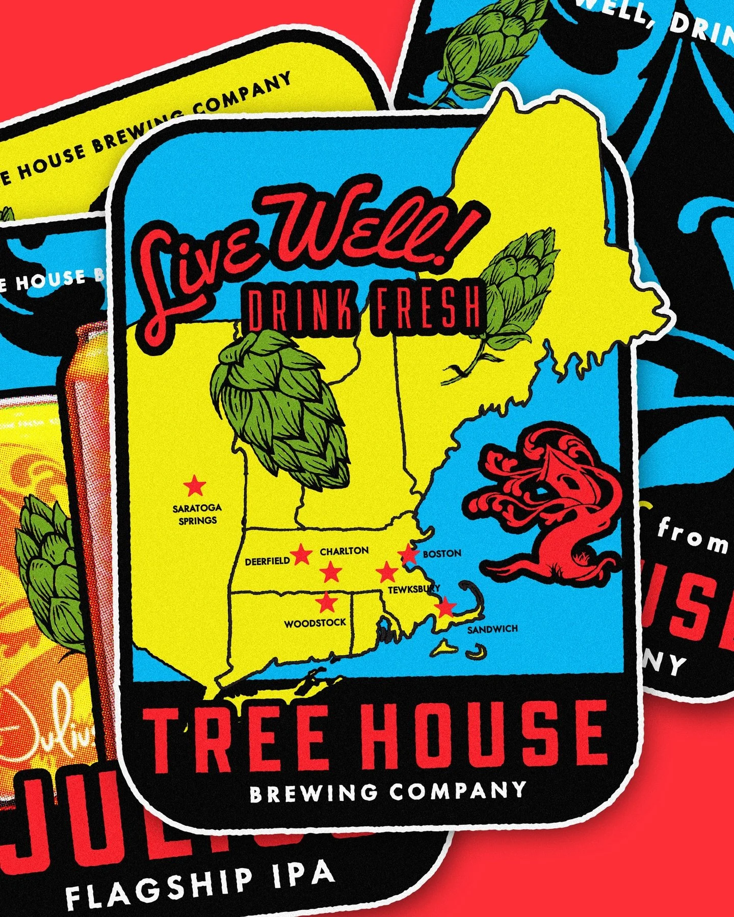 HERE, THERE, EVERYWHERE

🧳 🍺 🧳 🍺 🧳 

Some excerpts from a recent @treehousebrewco merch project&mdash;a vintage travel decal-inspired sticker set! Perfect for slapping on your sedan, wood-paneled station wagon, or El Camino. A limited color pale