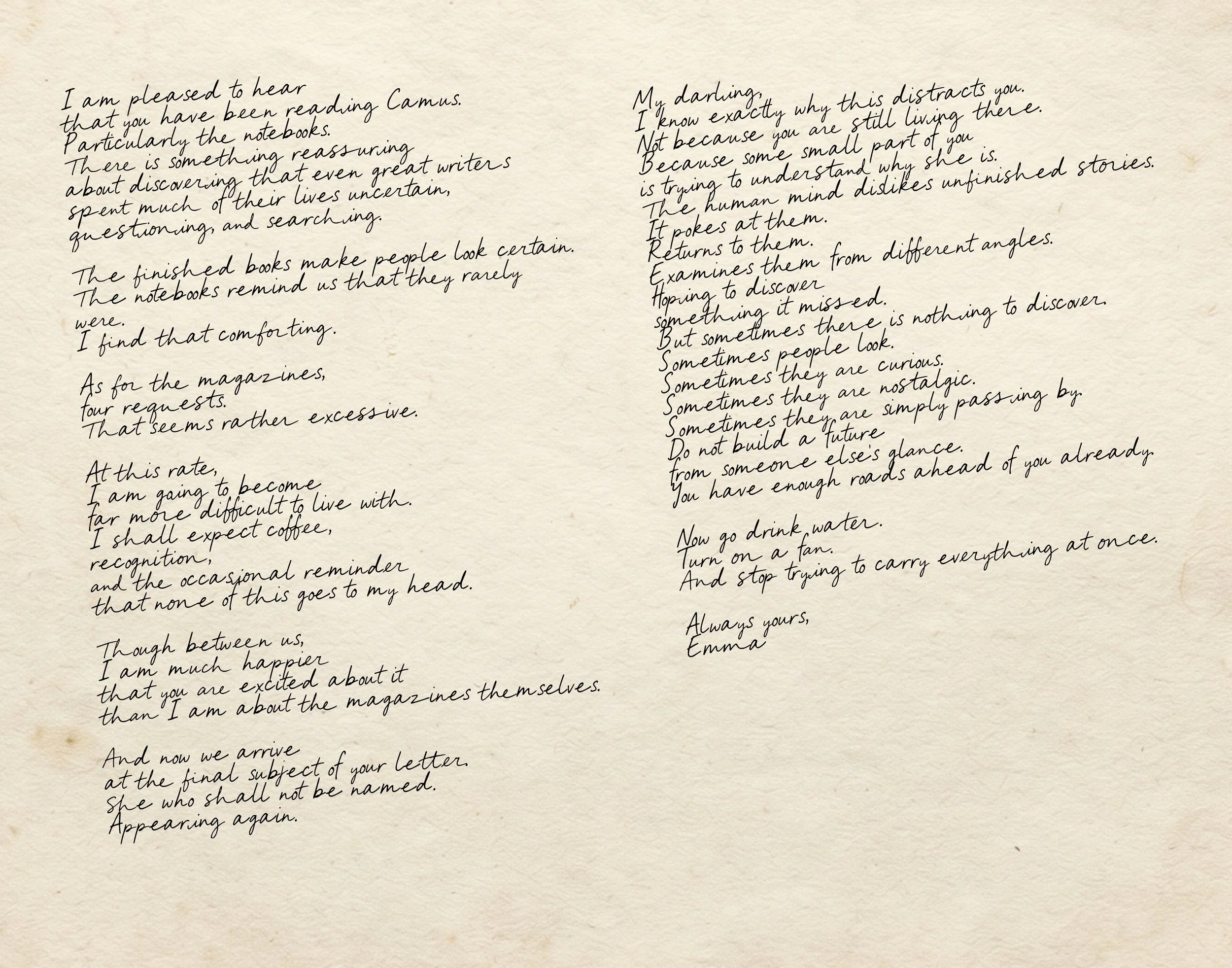 Letters to Anthony #67 (BACK)