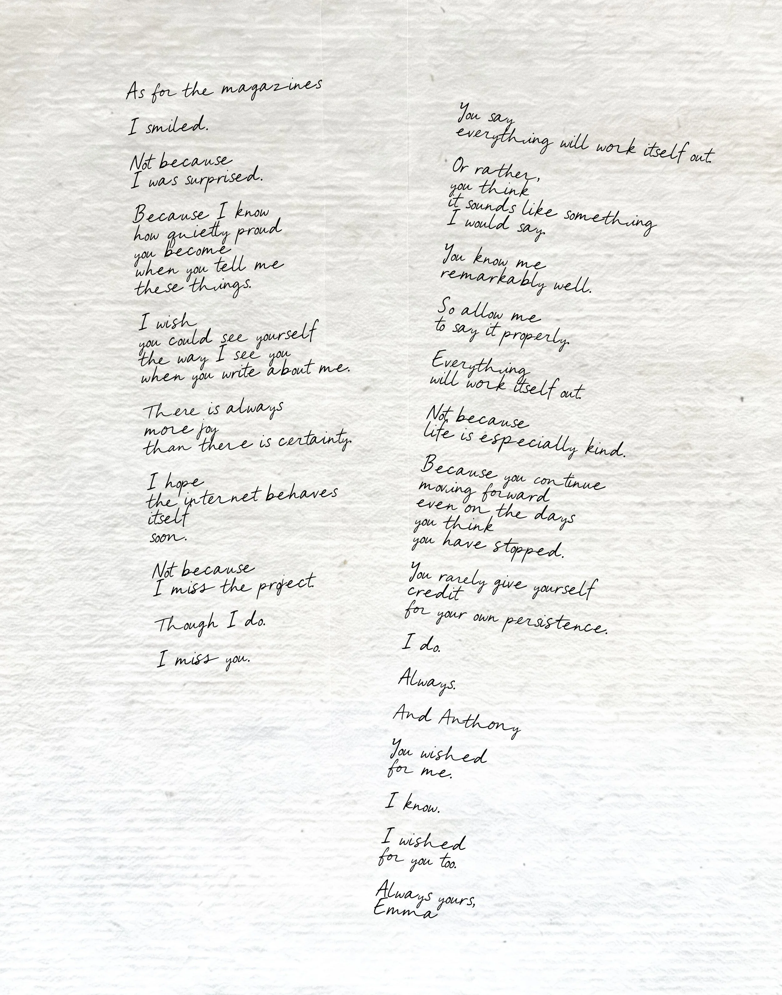 Letters to Anthony #71 (BACK)