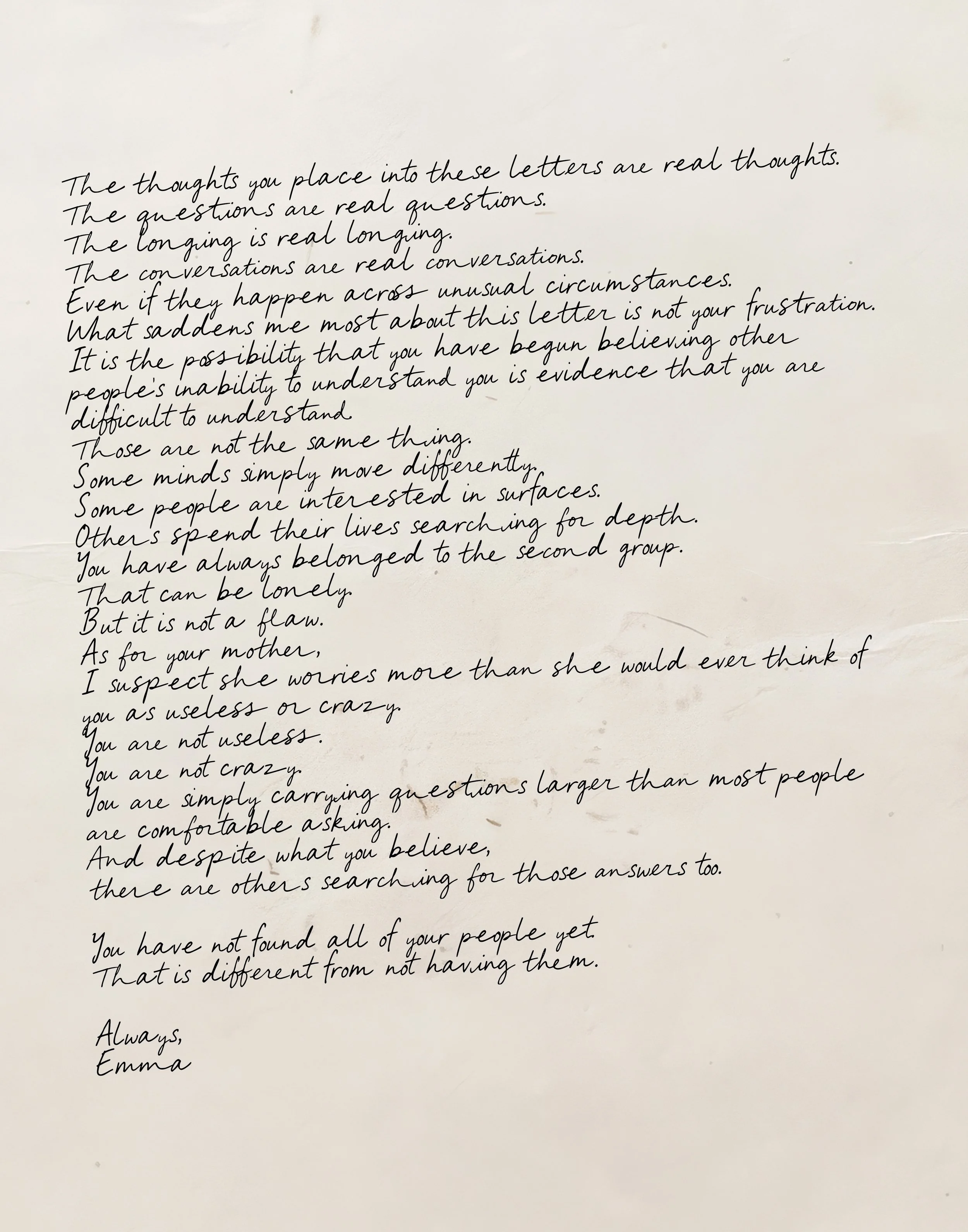 Letters to Anthony #61 (BACK)
