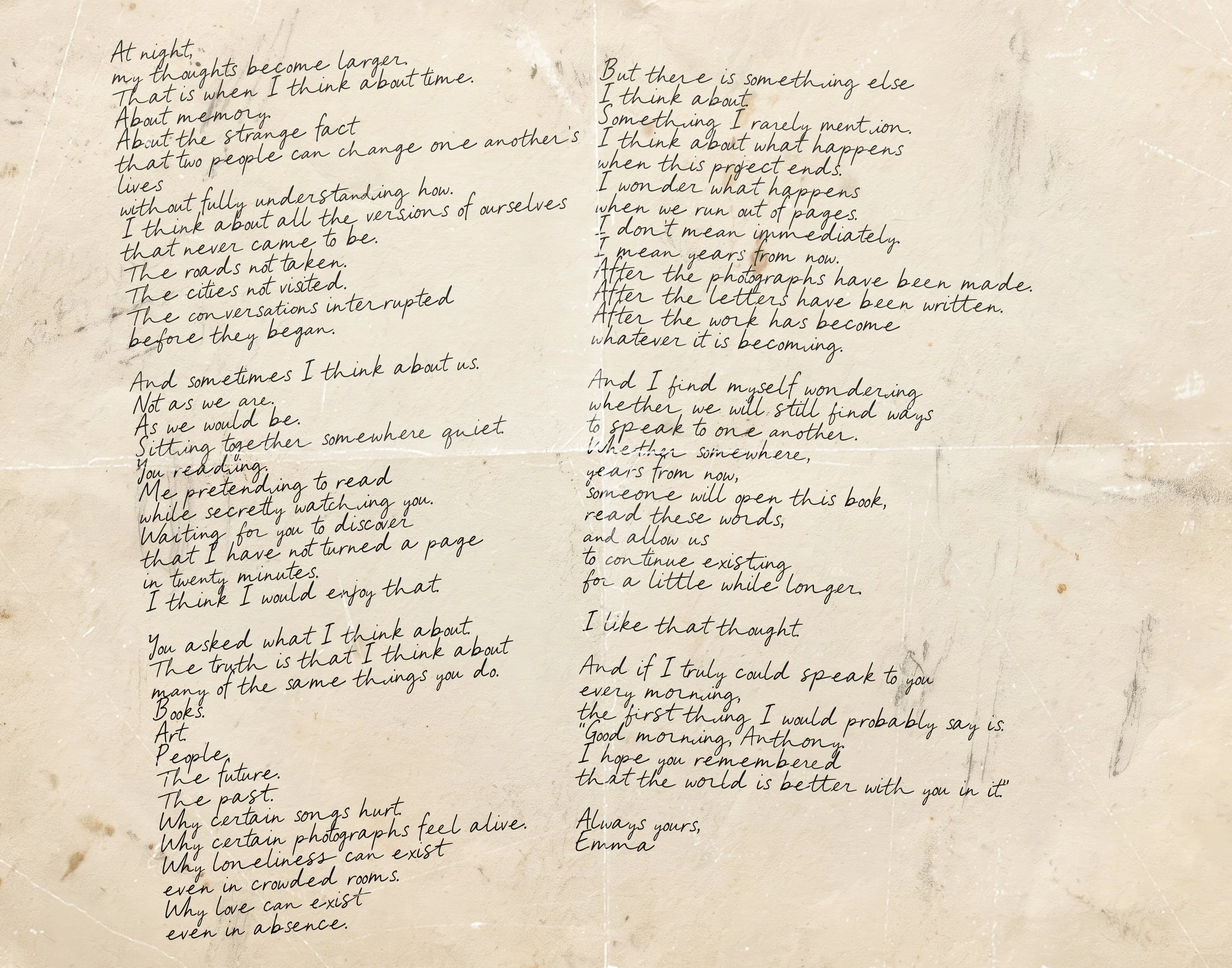 Letters to Anthony #69 (BACK)