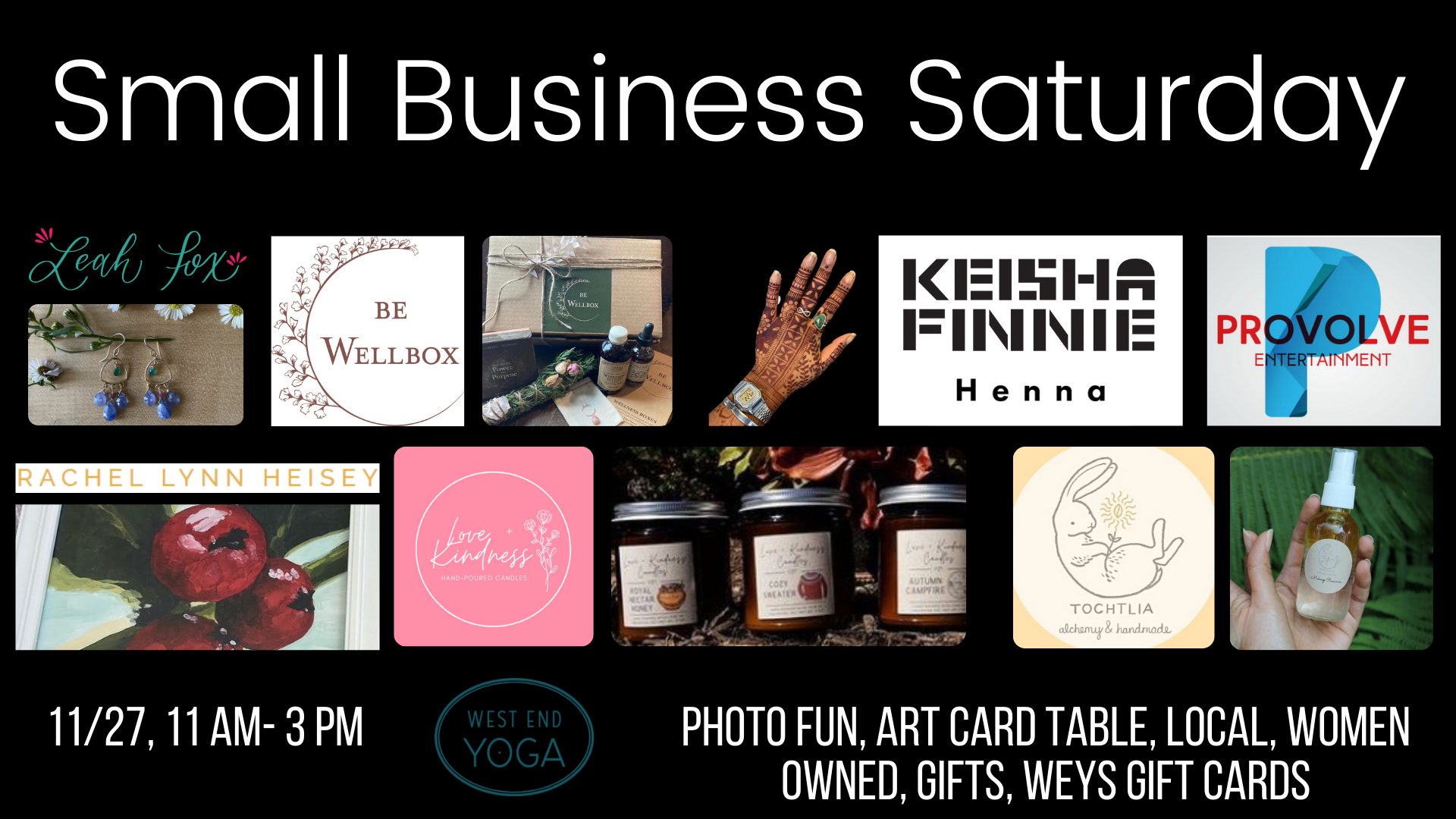 Small Business Saturday, 11/27, 11 am- 3 pm, A Local Curators Gathering