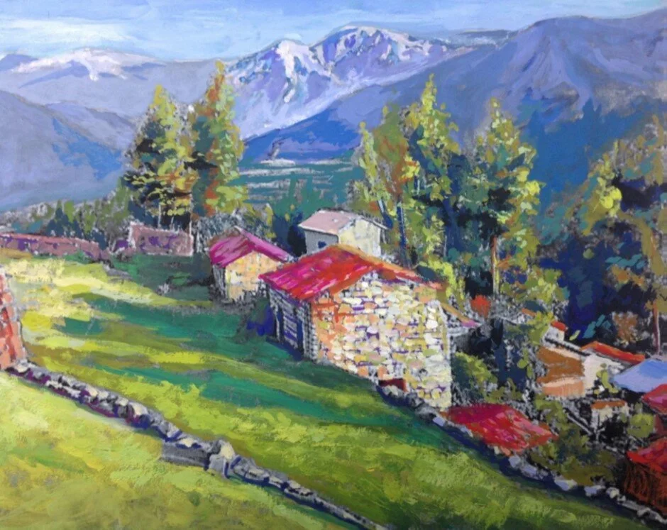 Title: SUNNY LANDSCAPE 1 SERIES Artist: Garay Bazán (American, born Perú, 1965) Date: 2018. Medium: Acrylic on canvas. Dimensions: 24 in X 30 in Classification: Paintings. Credit Line: Garay Bazán Collection, 2018 Object Number: 02.001.18 Curatorial 