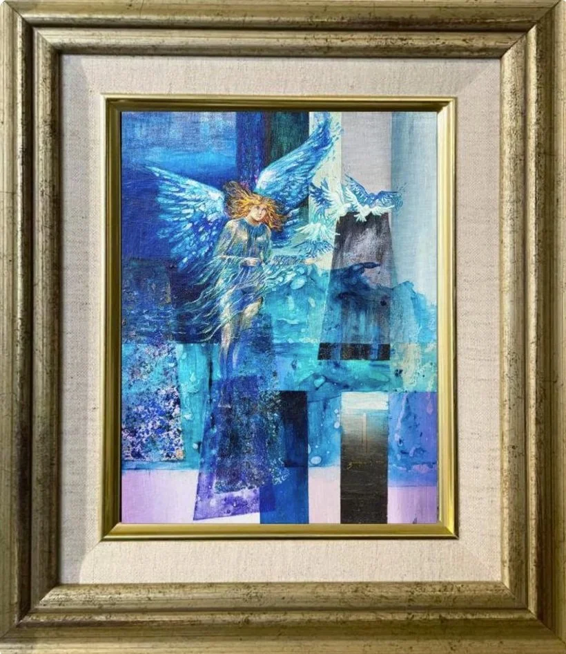 GARAY BAZAN Gallery| AUCTION SERIES 17-30 NOV | New York. Rome. Paris. |Private Sales|  GBMACollection |Artwork Title: A Love from Another World  11 in X 14 in  © Luis A. Garay 2025 NY USA 