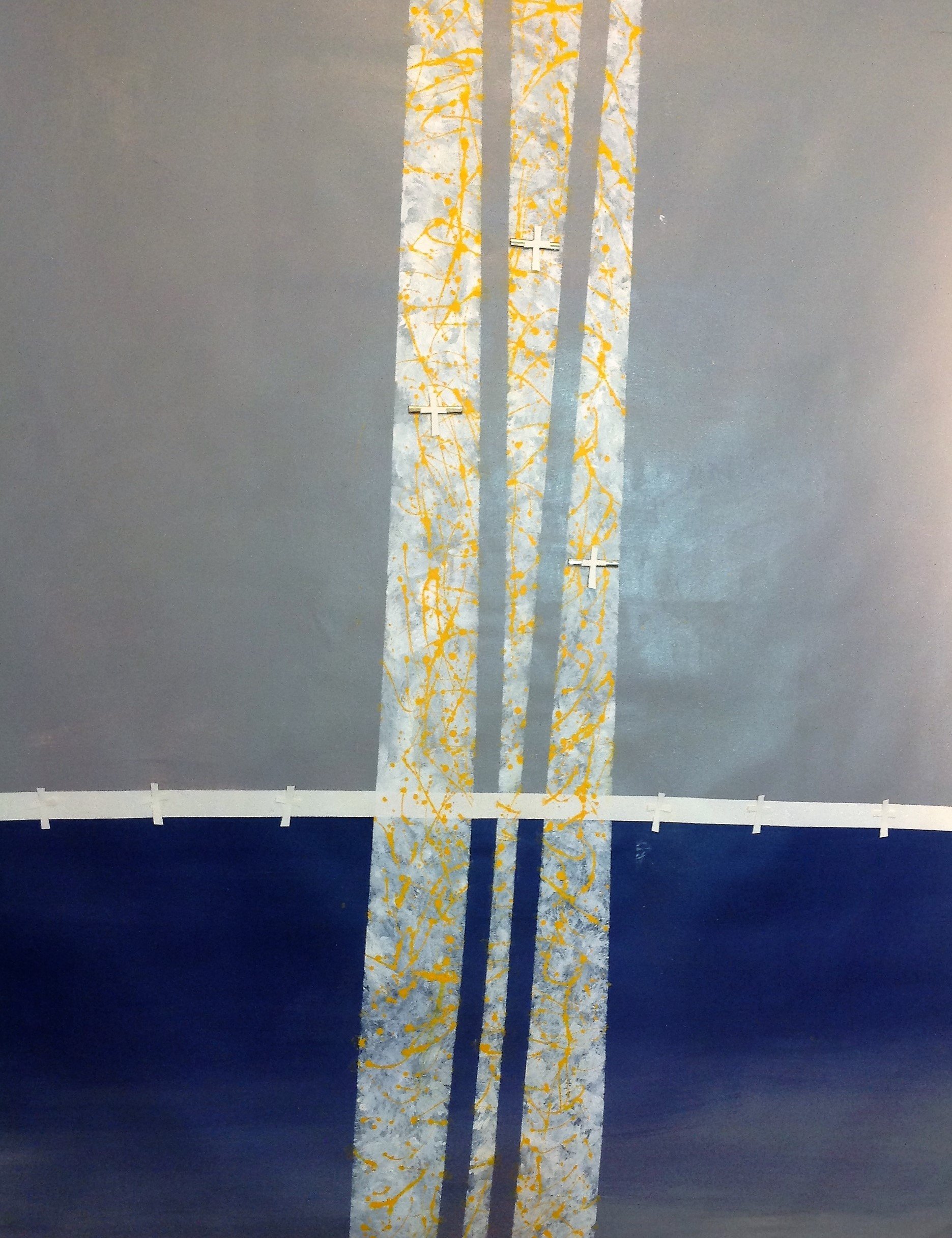 Title: LAST PARK OF LIFE    Artist: Garay Bazán (American, born Perú, 1965) Date: 2014 Medium:   Acrylic and textures on canvas. Dimensions: 72 in X 48 in Classification: Paintings. Credit Line: Garay Bazán Collection, 2014 Object Number: 01.700.14 C