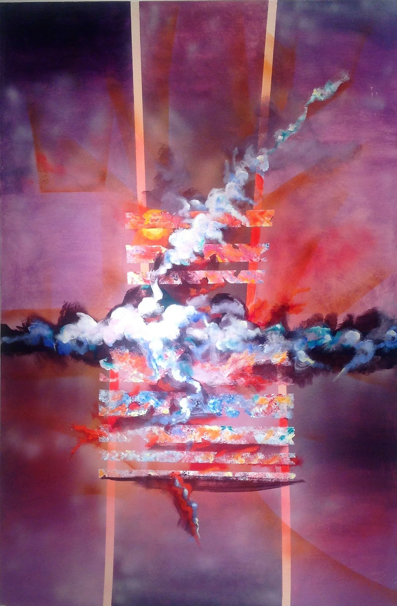 Title:  GLOBAL WARMING 1 SERIES     Artist: Garay Bazán (American, born Perú, 1965) Date: 2014. Medium:   Acrylic on canvas. Dimensions: 72 in X 48 in Classification: Paintings. Credit Line: Garay Bazán Collection, 2014 Object Number: 02.001.14  Cura