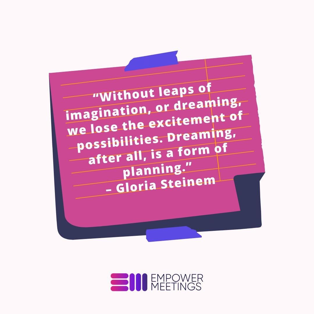 &quot;..dreaming, after all, is a form of planning.&quot; 💭

Never underestimate the power of your dreams and visions. Always stay clear on what success means to you and CLAIM IT.

#HelloEmpowerMeetings #EventConsultant #EventDesigner #meetingprofes