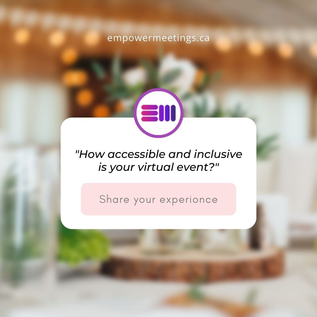 Equity, Diversity &amp; Inclusion is important and should be implemented in all aspects of strategic planning and execution. 

Event planners have had an increased focus on inclusivity and accessibility in recent years, and the @cnibfoundation serves