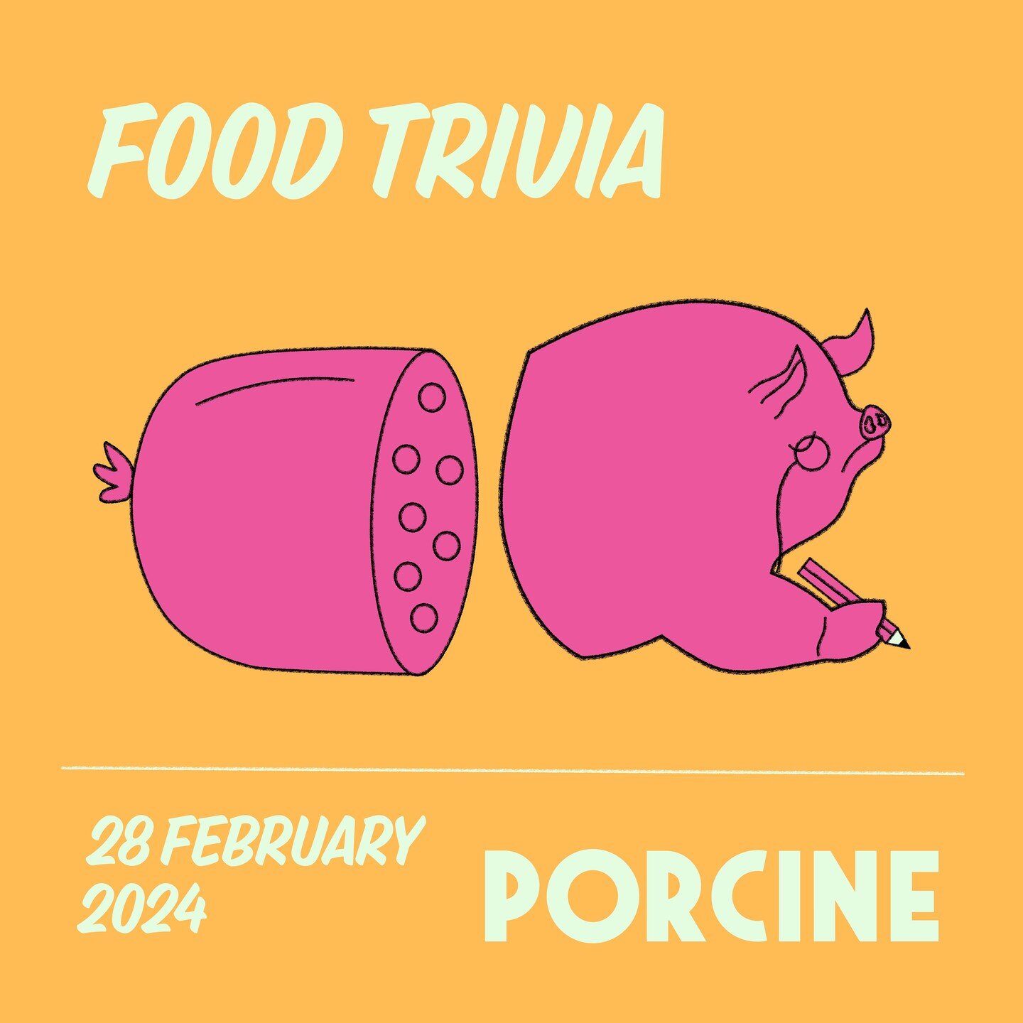 Ding, ding. Wednesday February 28 marks round 5 of Porcine Food Trivia. 

With a 6 PM start, a $100 4 course menu will be served on the night with 3 rounds of trivia. 

Tables are for teams of 4 only. $400 is the price for one table of 4. 

Head to o