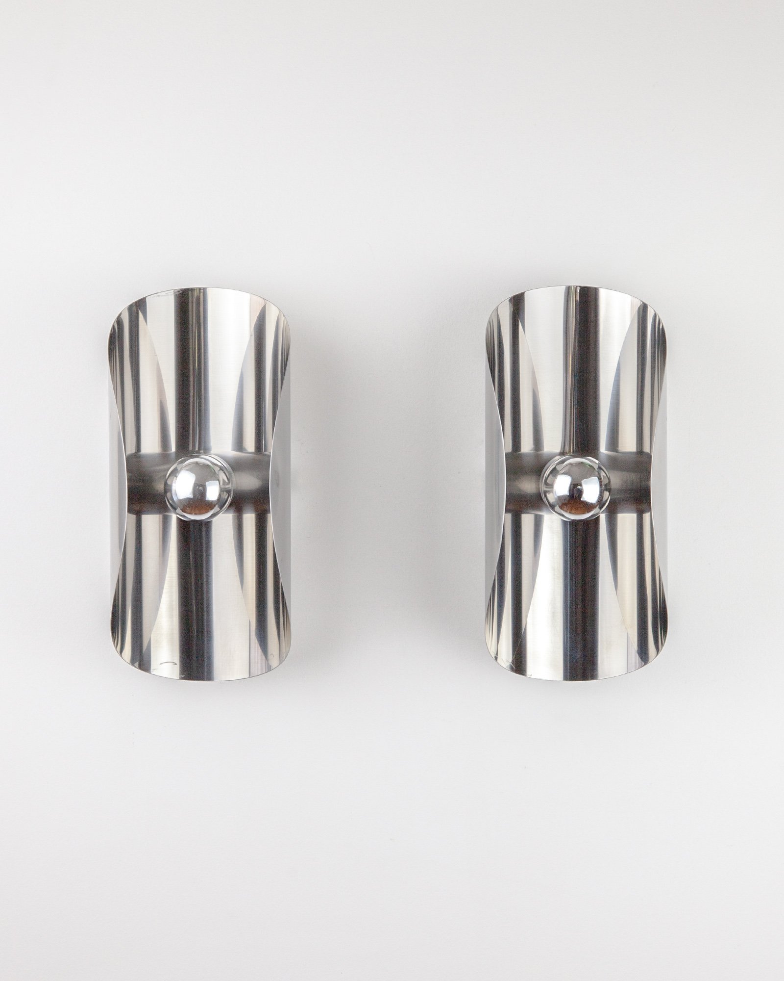 Vintage Italian Chrome Wall Light, 1970s