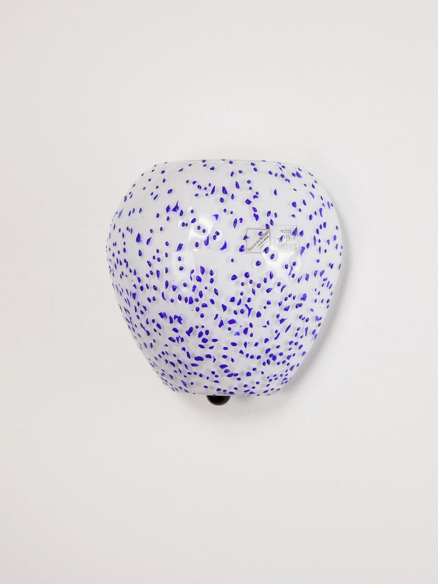 White Barovier Wall Light with Blue Dots, Italy, 1990s