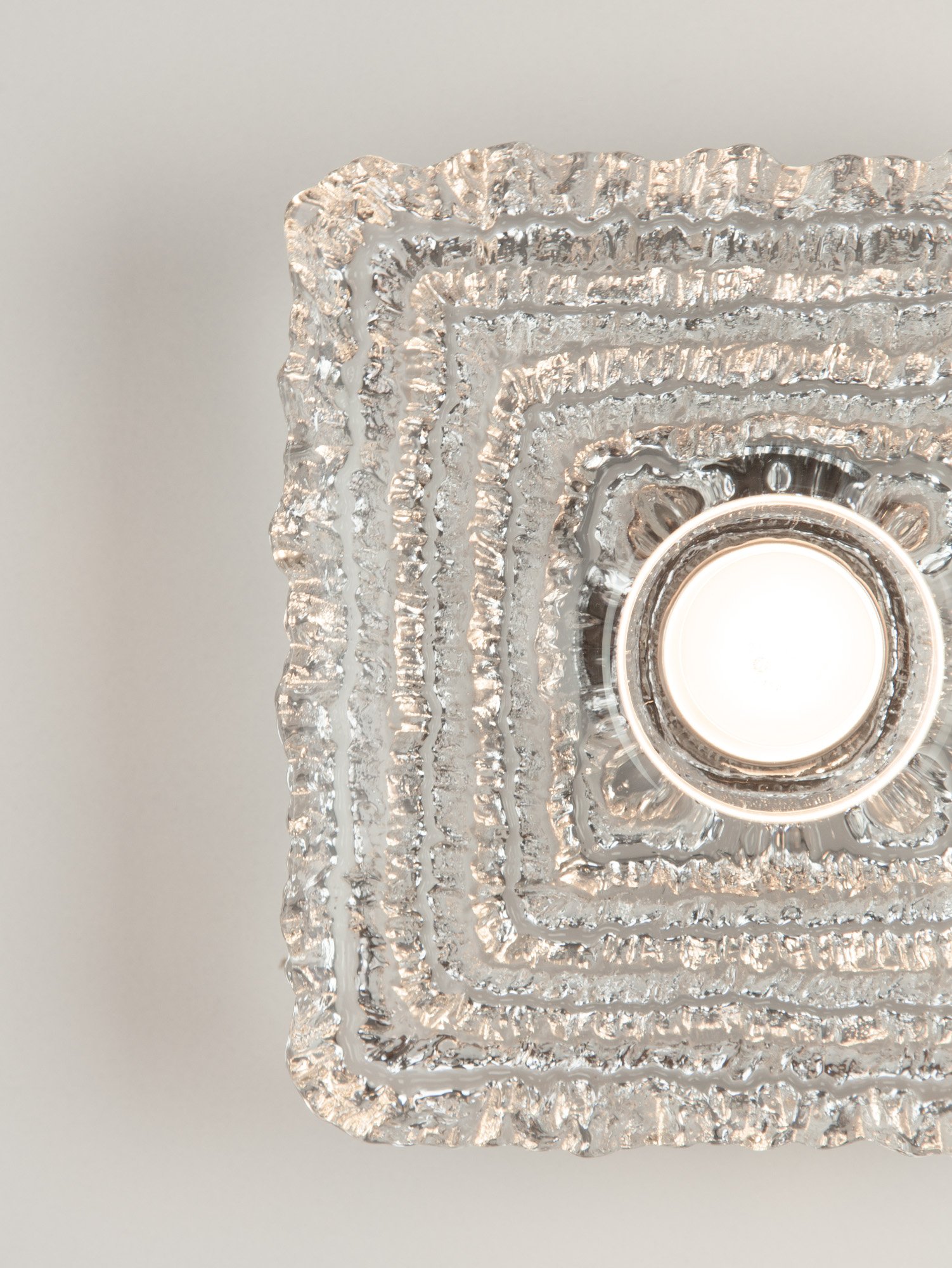 Peill & Putzler Glass Aluminium Sconces , Germany, 1970s