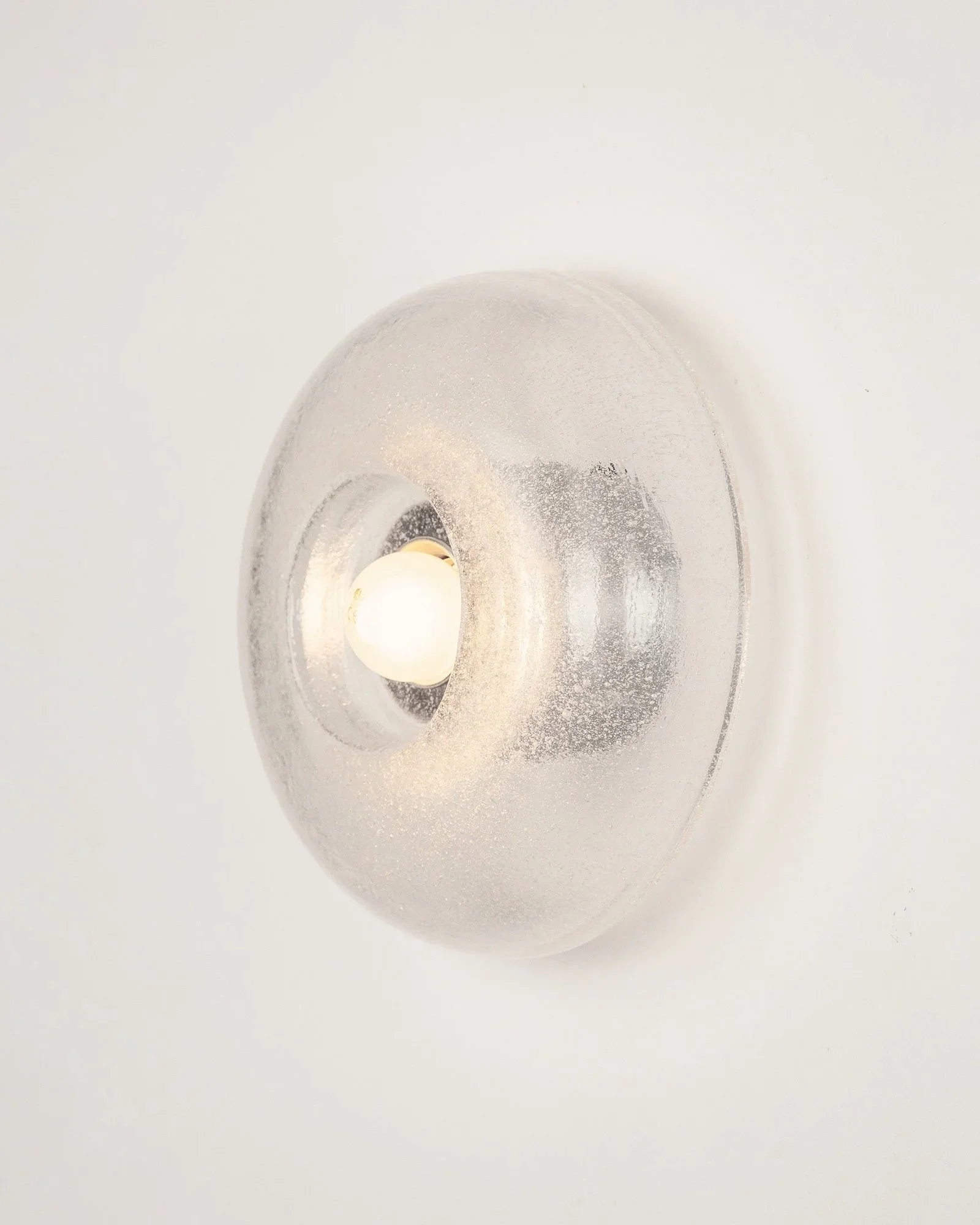 Peill & Putzler Donut Glass Wall Light, Germany, 1970s