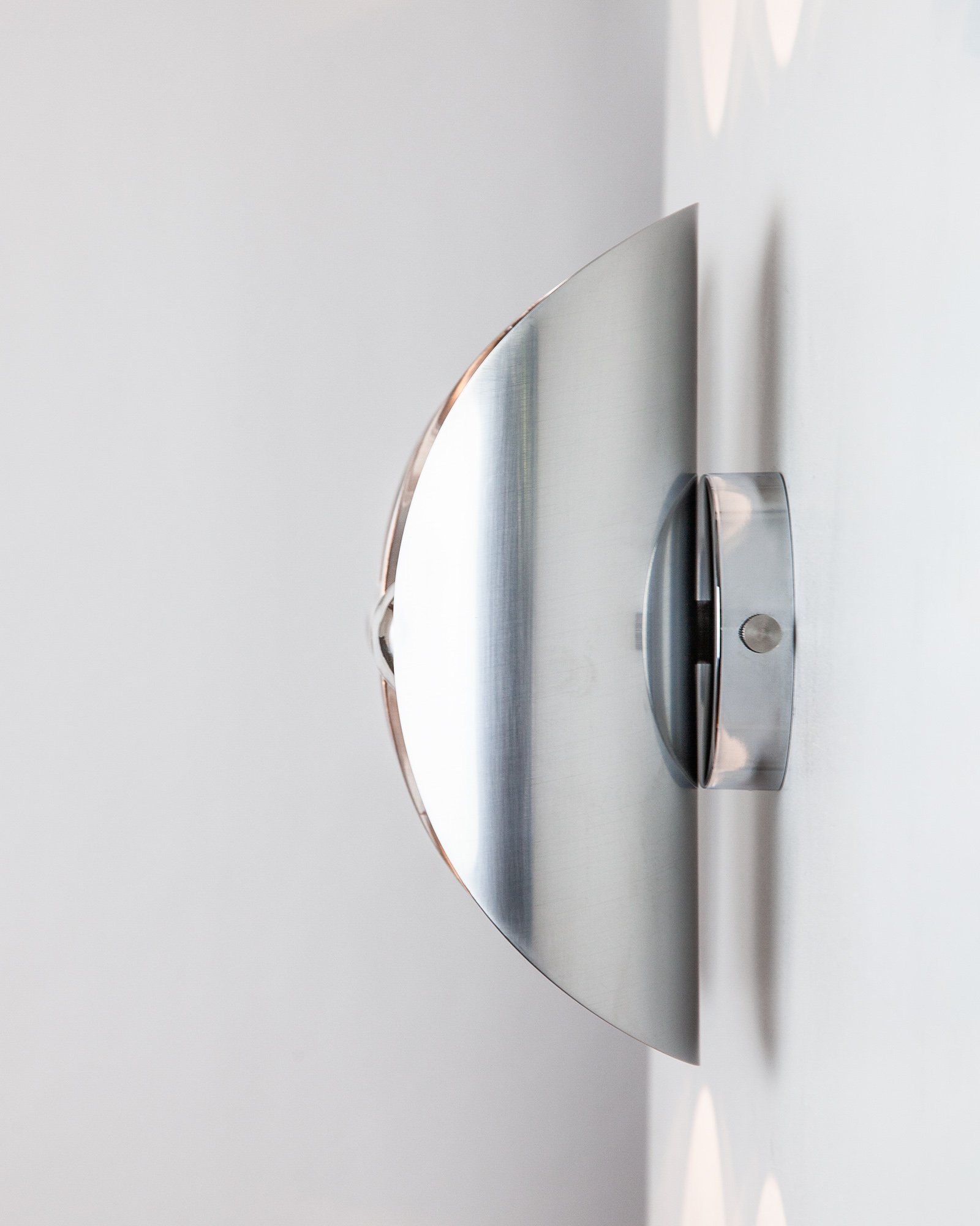 Vintage Italian Chrome Sconces, 1970s