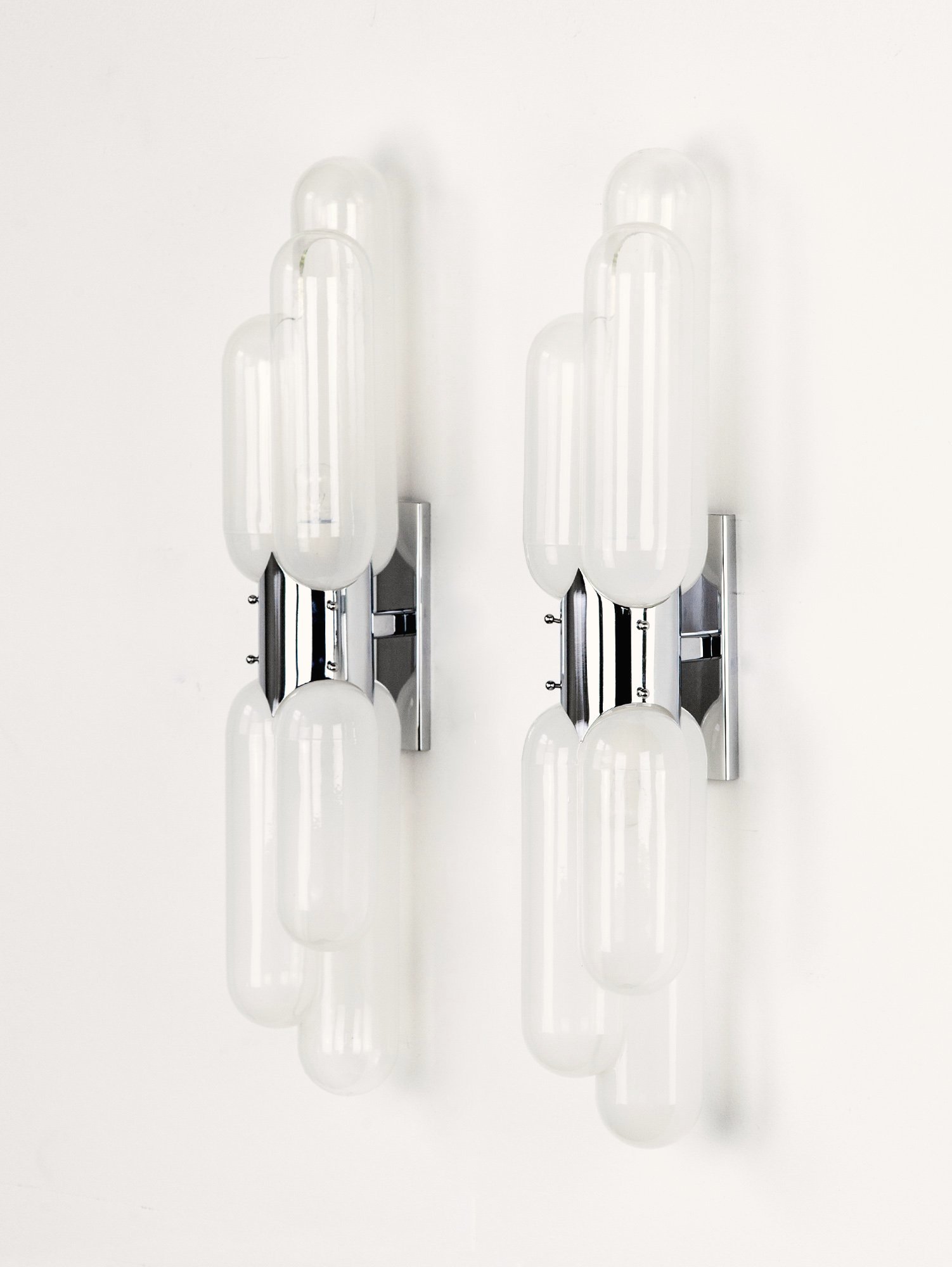 Italian Murano Torpedo Wall Lights by Carlo Nason for Mazzega, 1970s