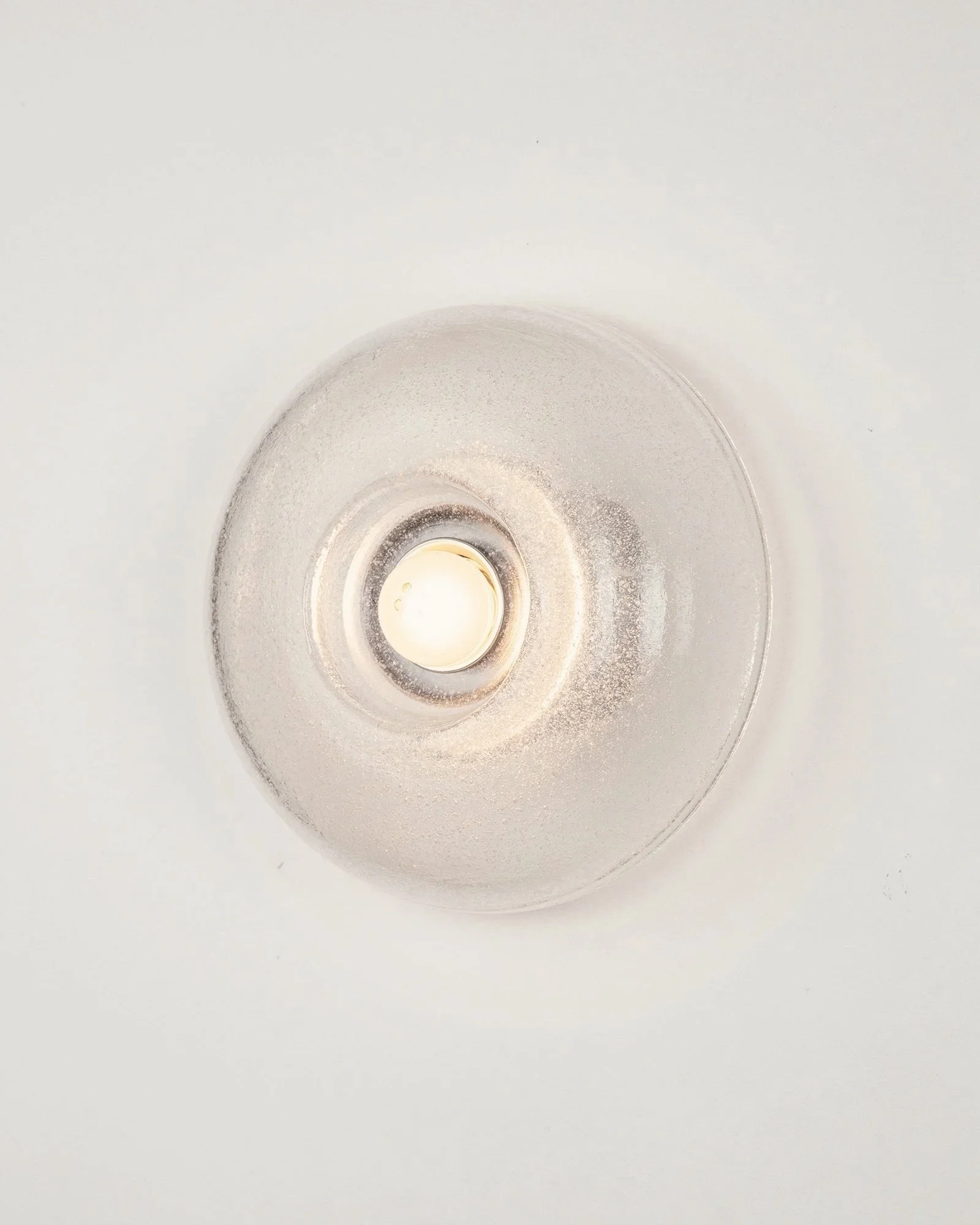 Peill & Putzler Donut Glass Wall Light, Germany, 1970s