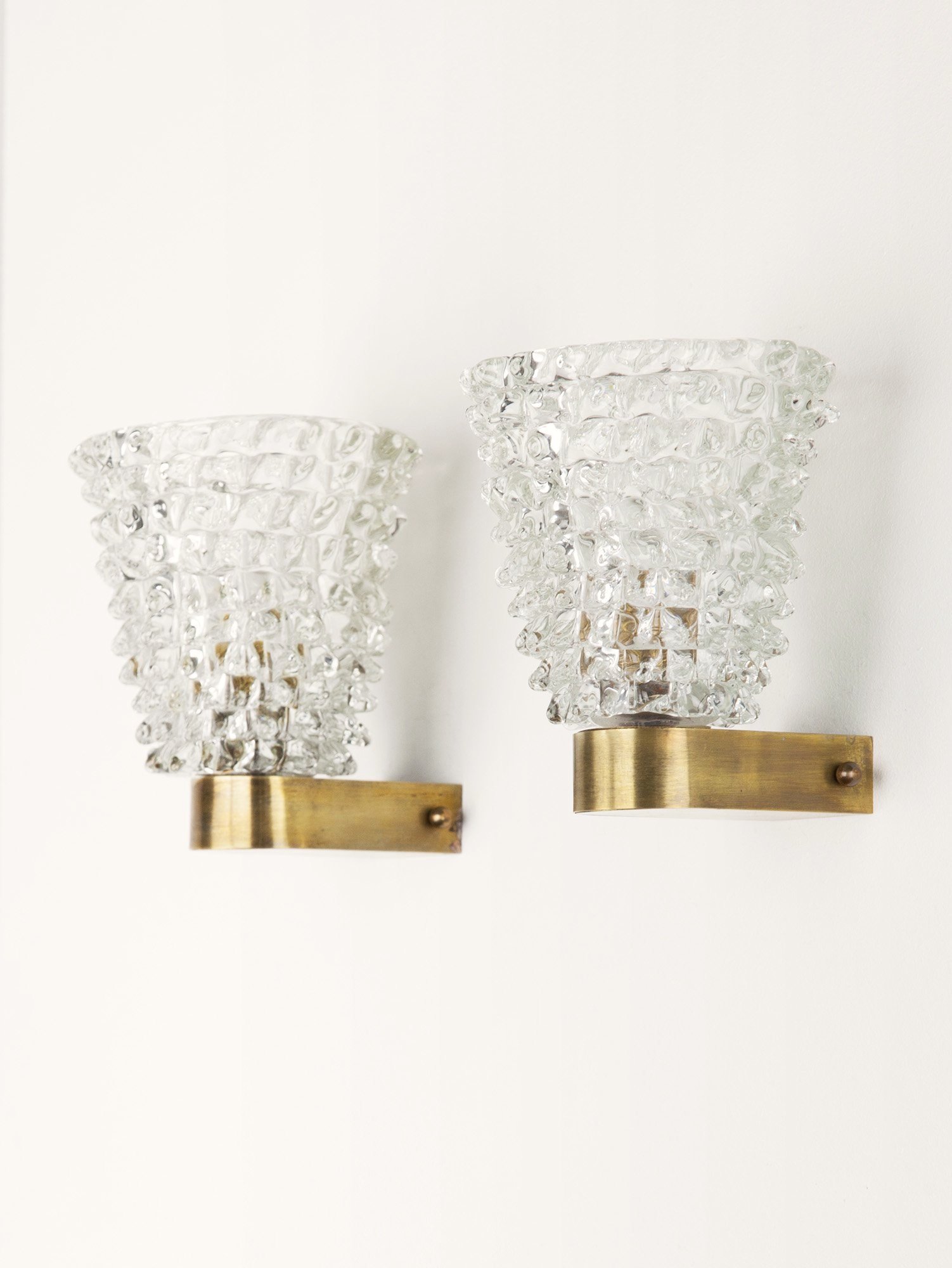 Pair of Barovier Rostrato Wall Lights, Italy, 1950s