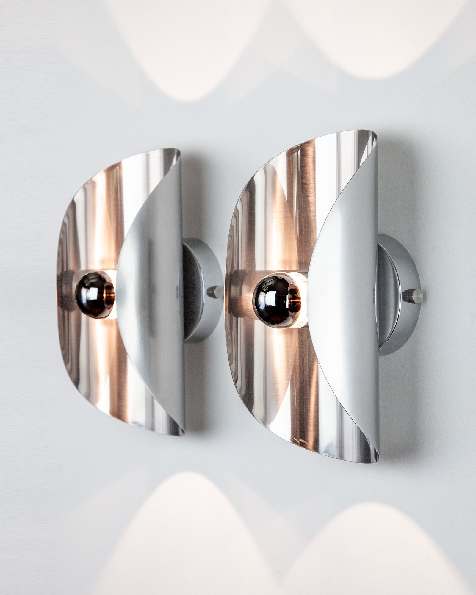 Vintage Italian Chrome Wall Light, 1970s
