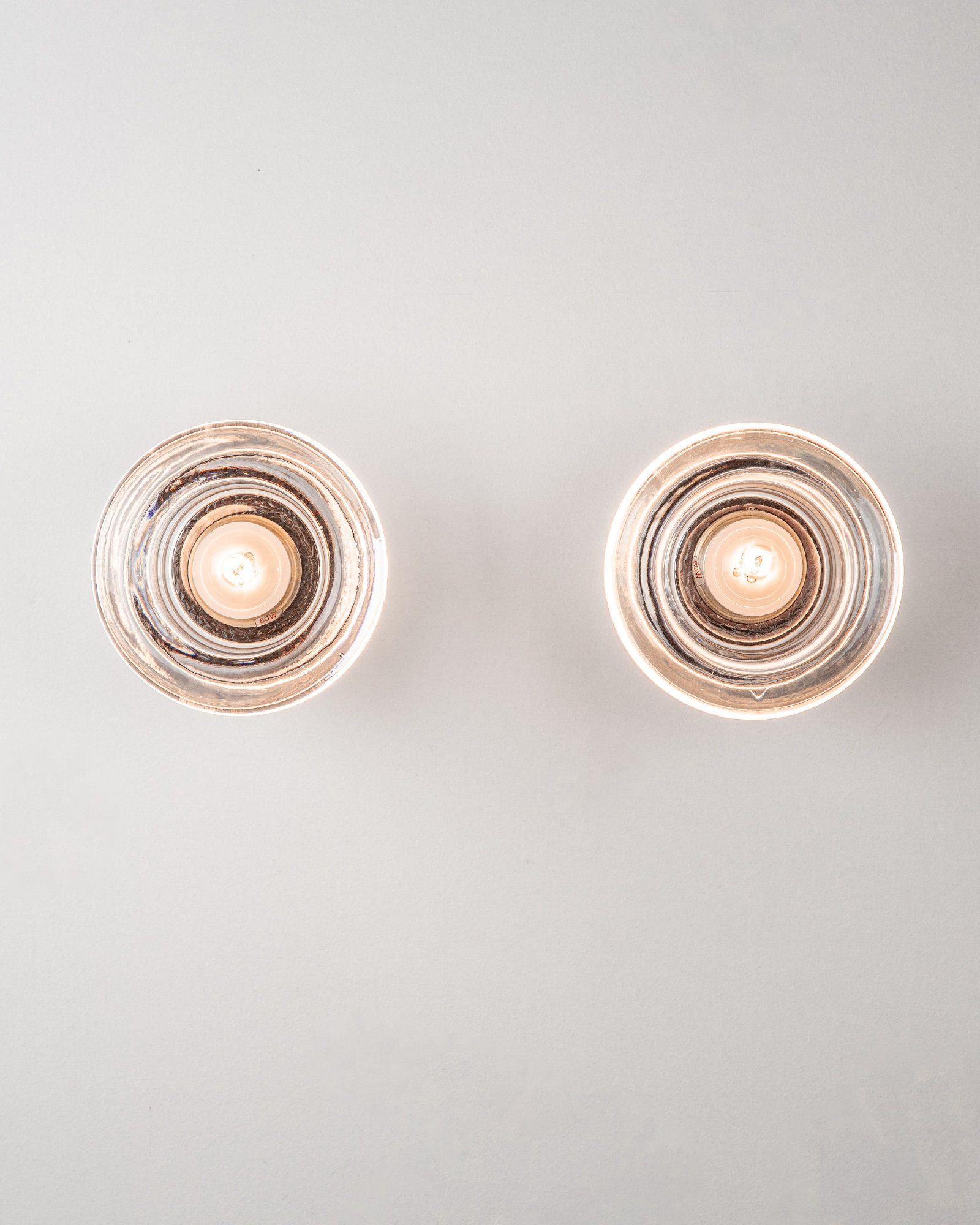 Pair of Glass & Brass Wall Lights by Cosack, Germany, 1970s