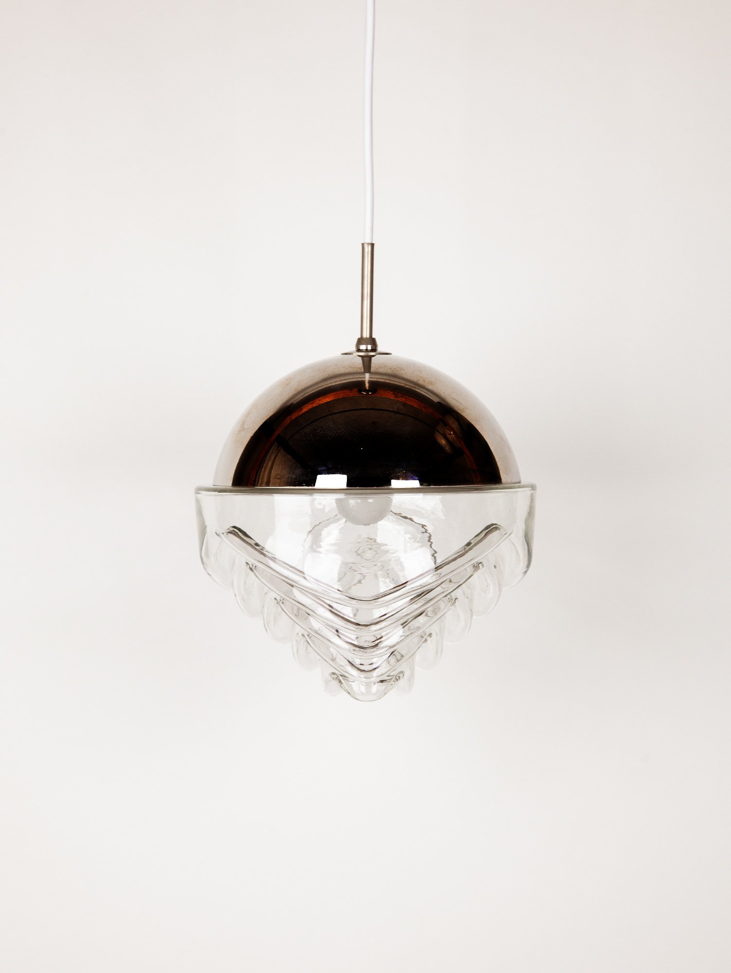 Geometric Peill & Putzler Glass & Chrome Ceiling Light | Aesthetiker
