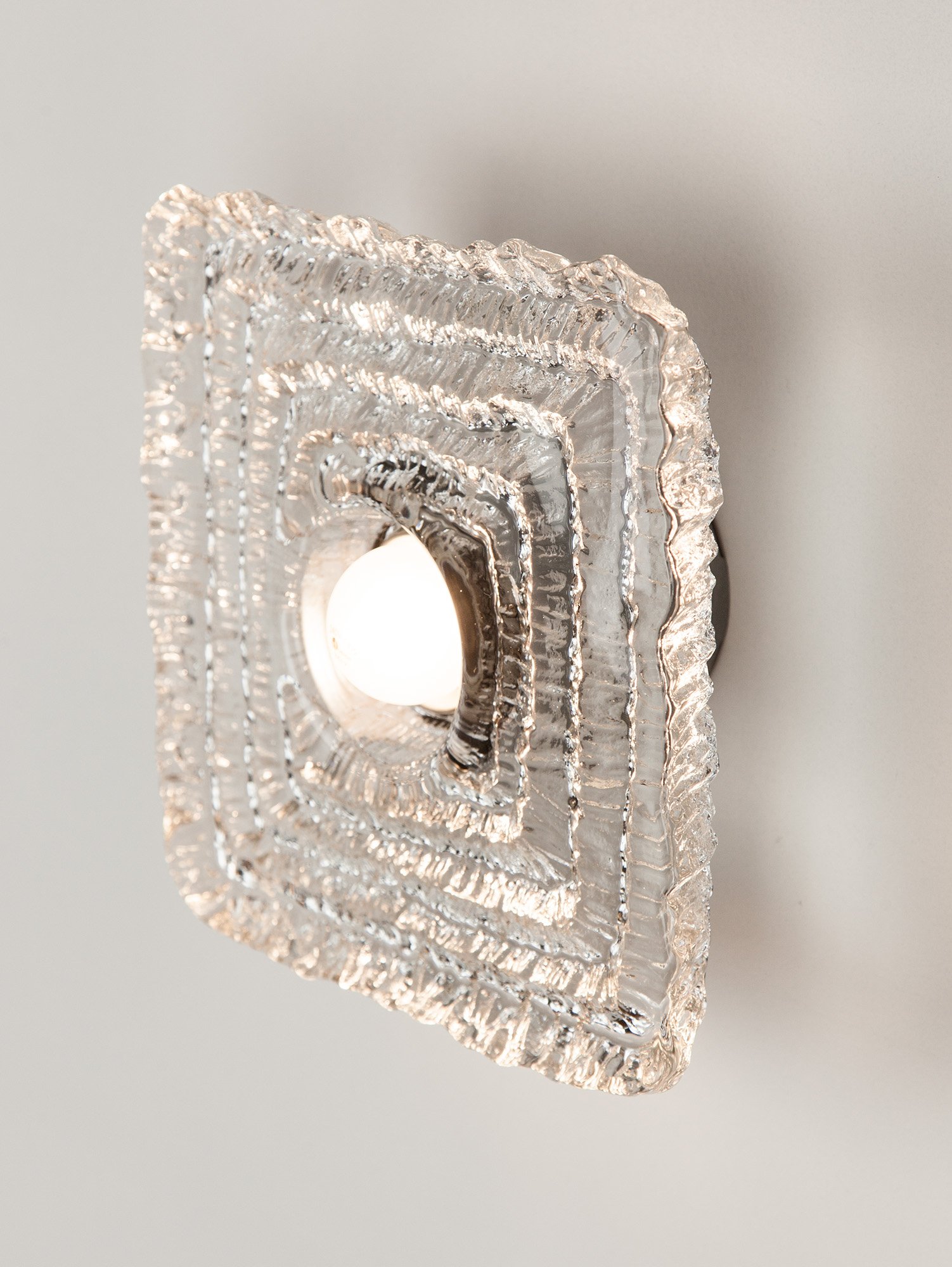 Peill & Putzler Glass Sconces , Germany, 1970s