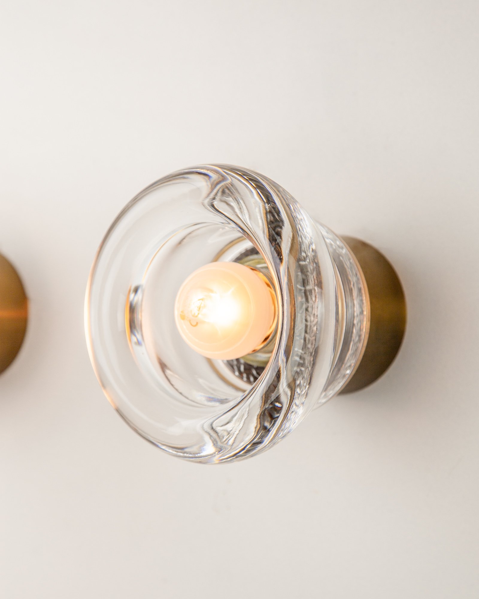 Pair of Glass & Brass Sconces by Cosack, Germany, 1970s