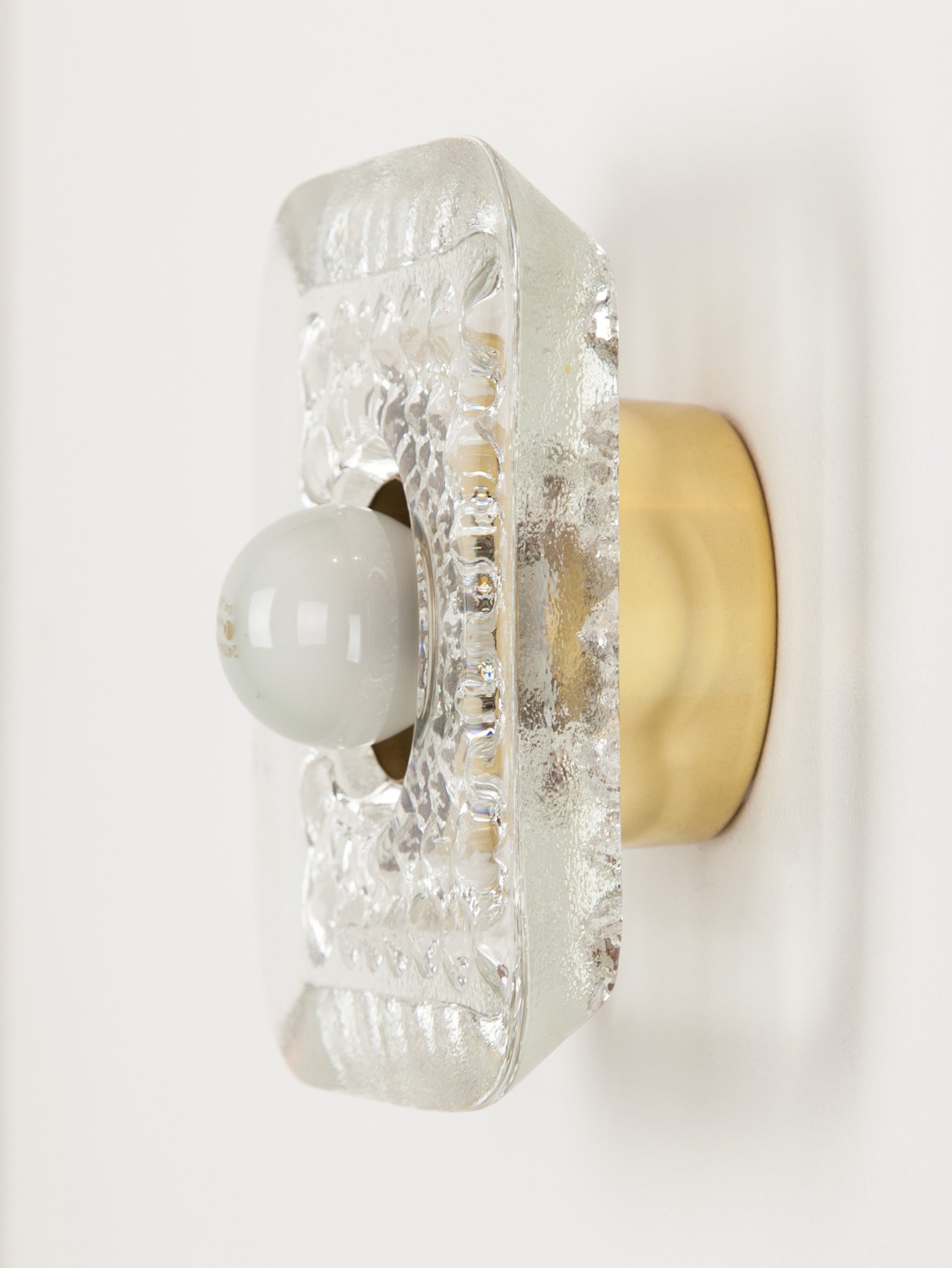 Peill & Putzler Vintage Brass and Glass Wall Light