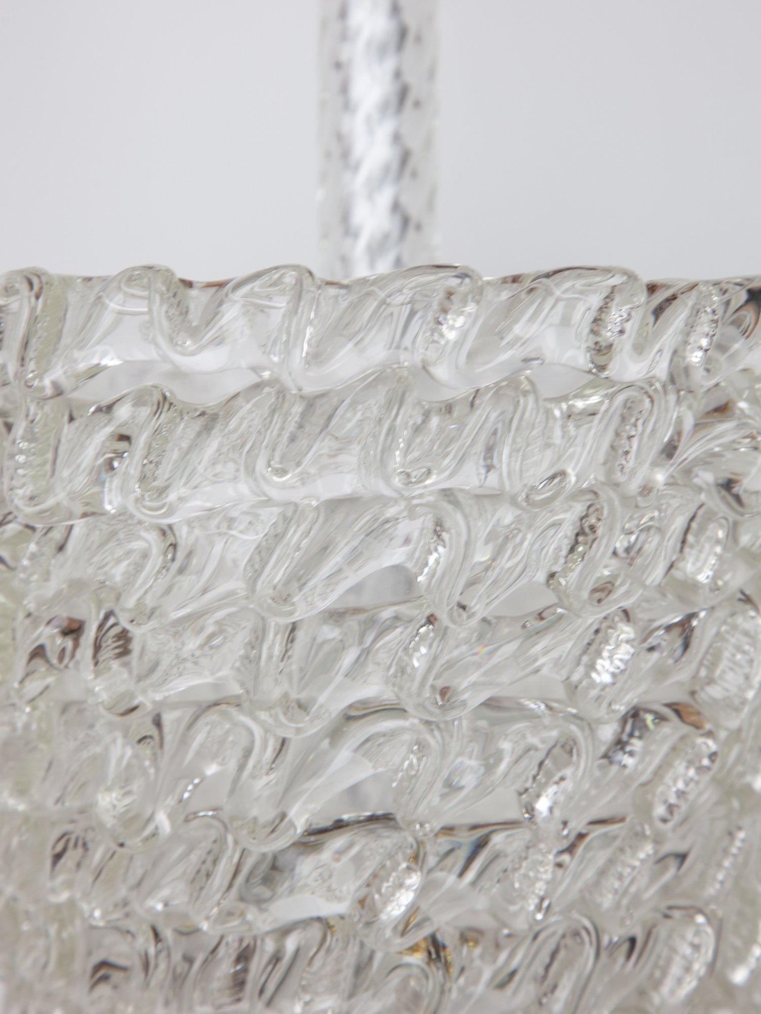 Vintage Murano Morise Ceiling Light by Barovier, Italy, 1940s