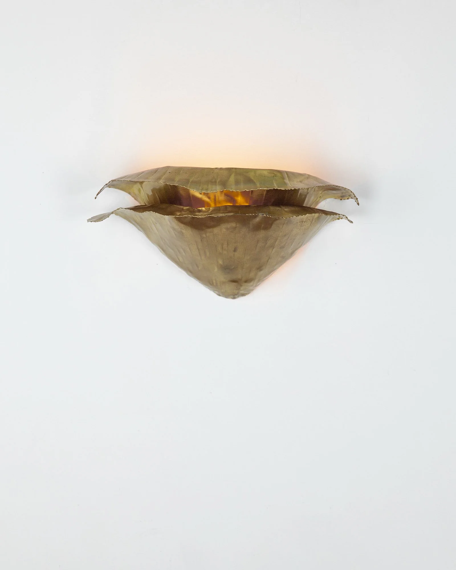 Vintage Brass Wall Light by Daniel D'Haeseleer, Belgium, 1970s