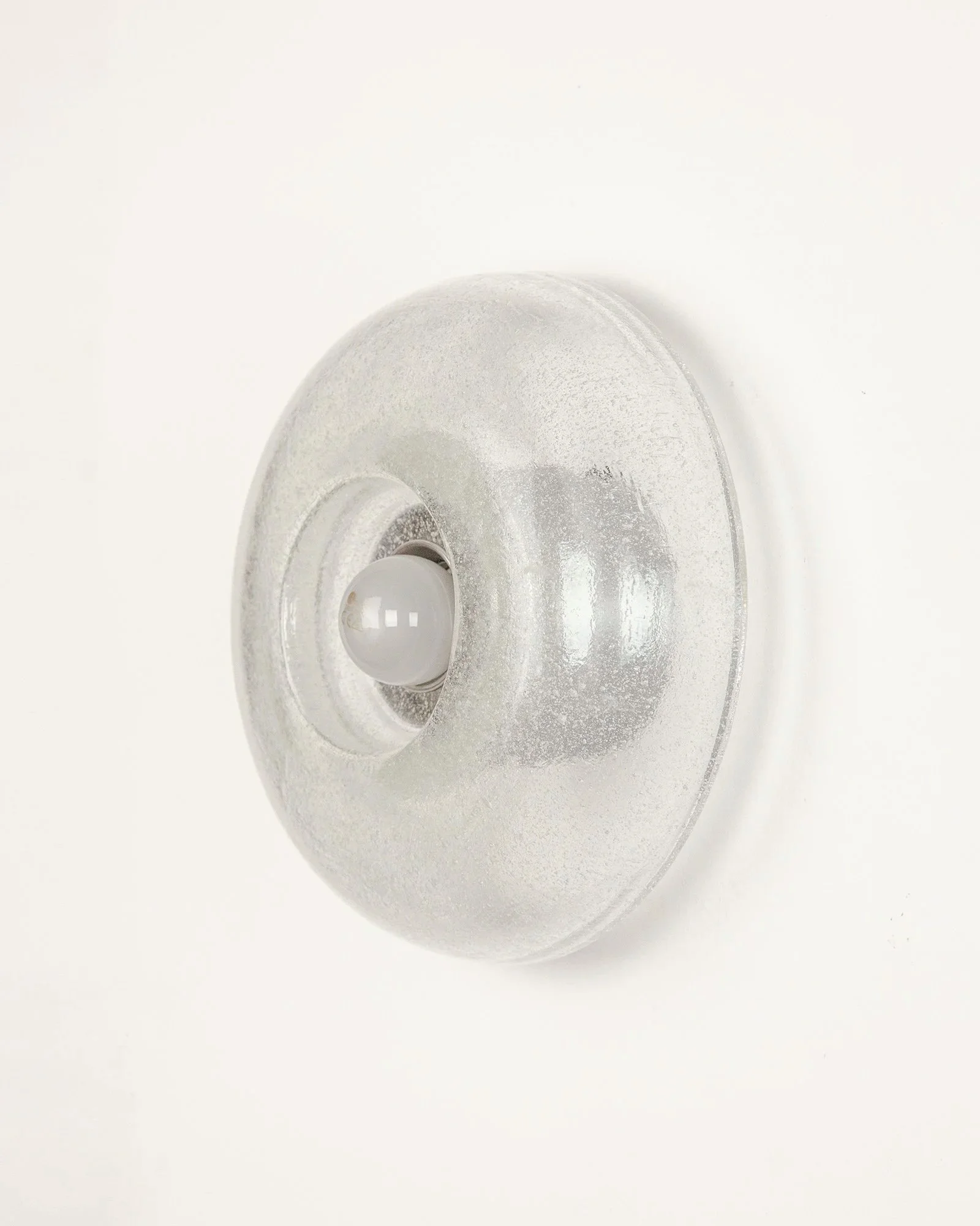 Peill & Putzler Donut Glass Wall Light, Germany, 1970s