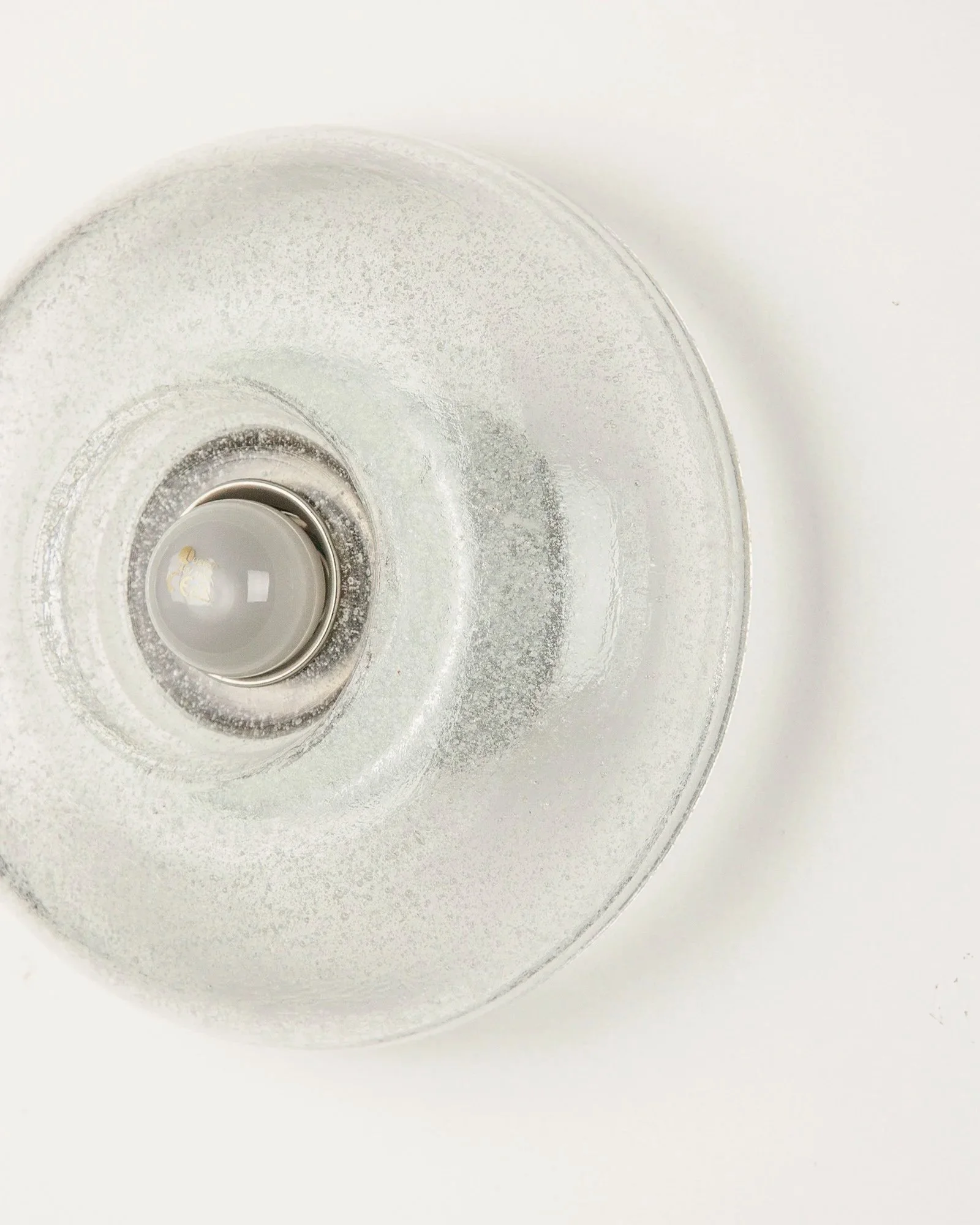 Peill & Putzler Donut Glass Wall Light, Germany, 1970s