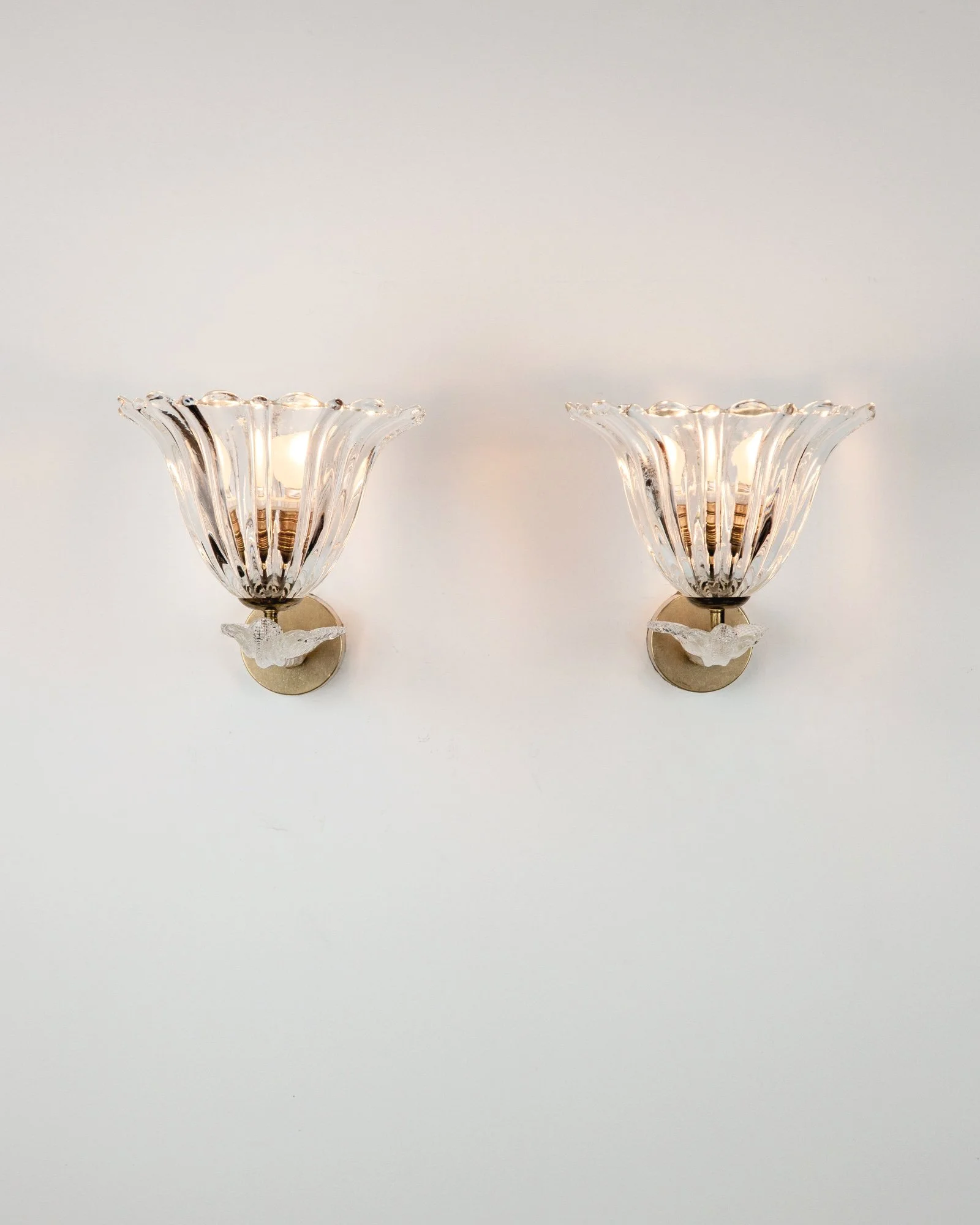 Vintage Italian Murano Barovier Sconces
