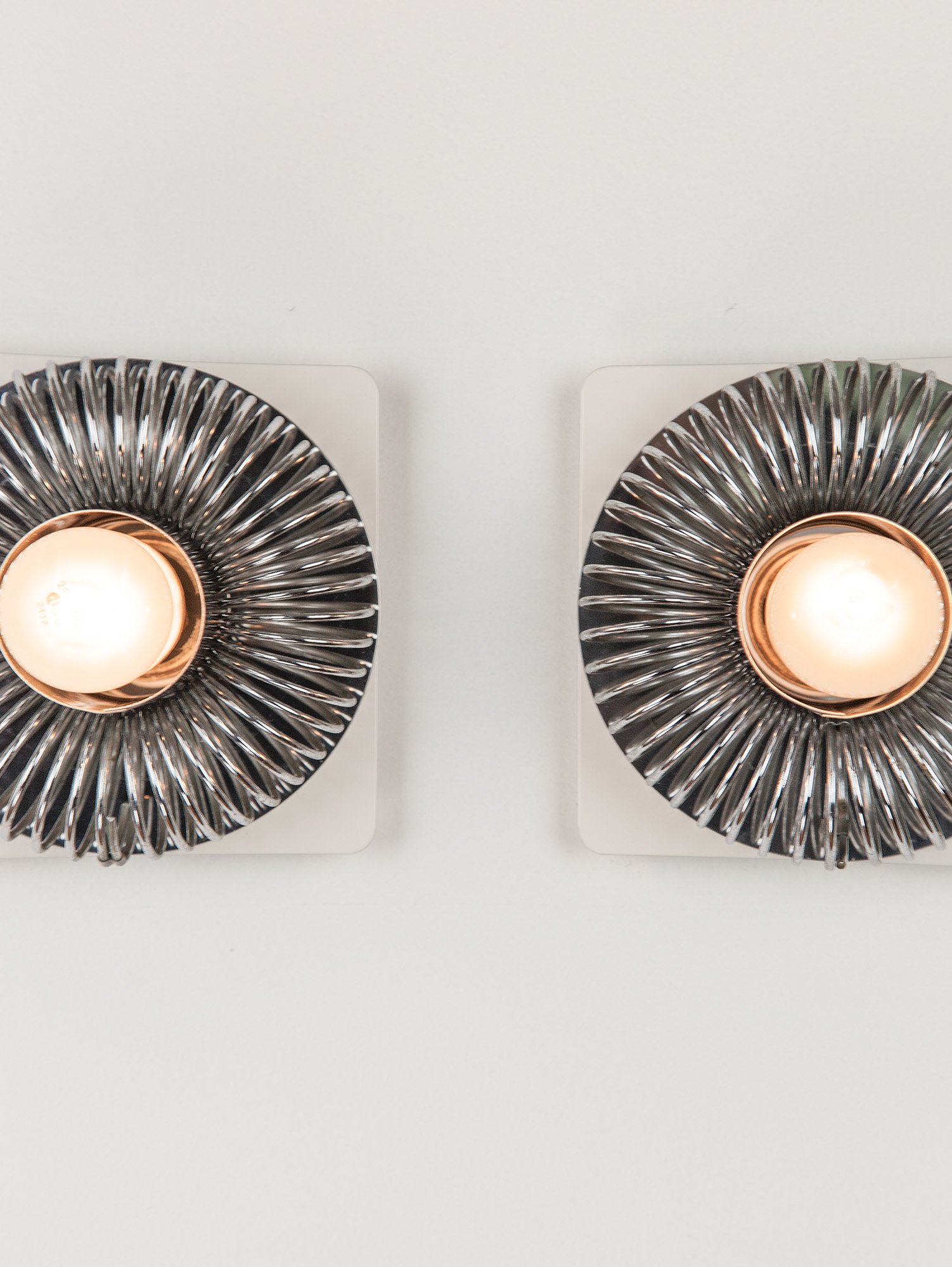 Pair of Spring Sconce by Andrea Lazzari for Morosini, Italy, 1960s